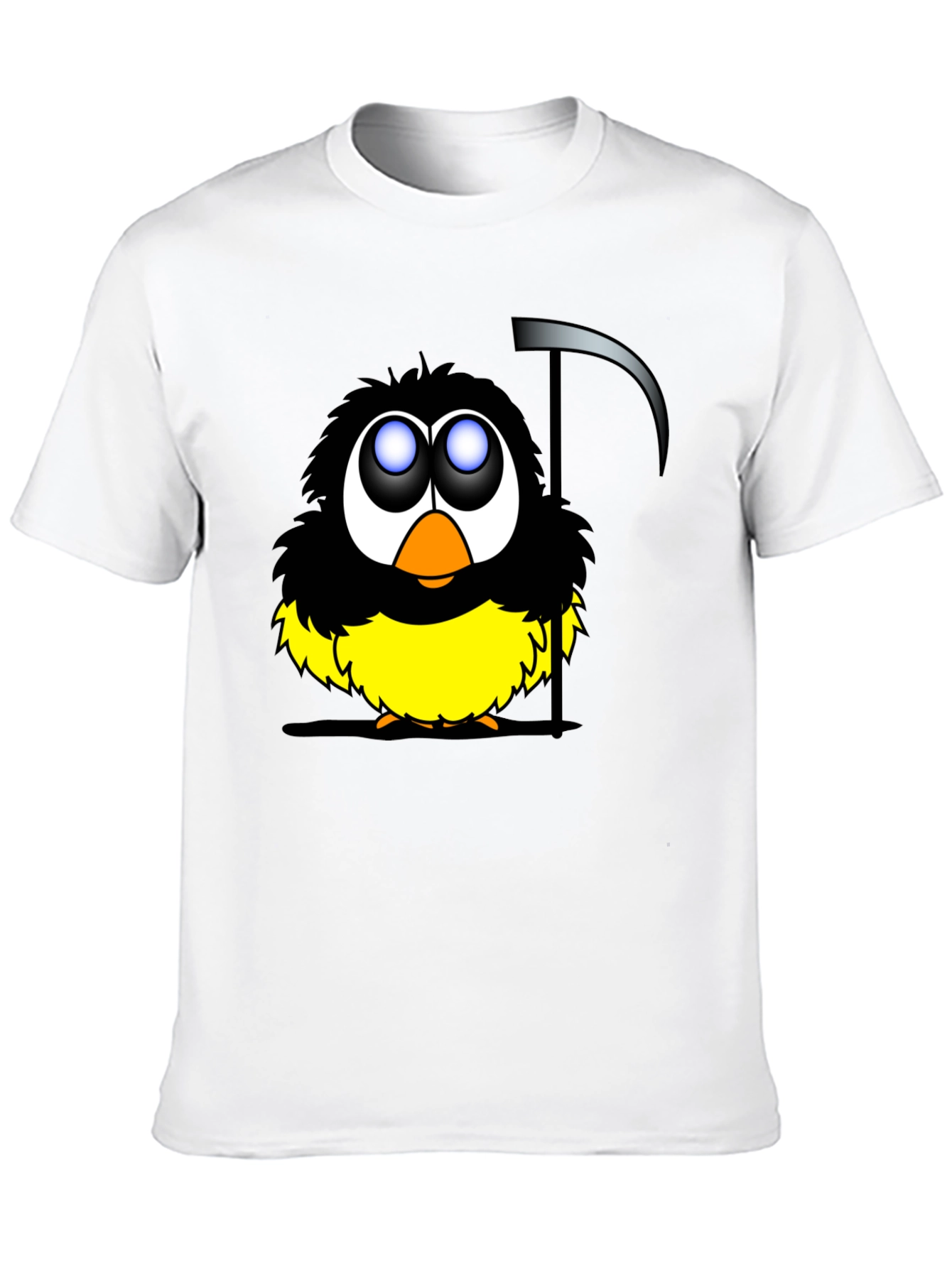 Grim Reaper Bird Graphic Black T-Shirt