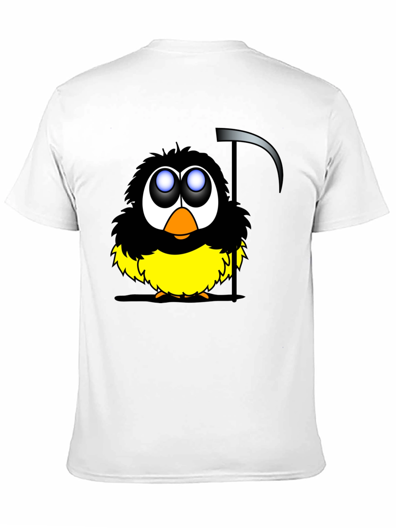 Grim Reaper Bird Graphic Black T-Shirt