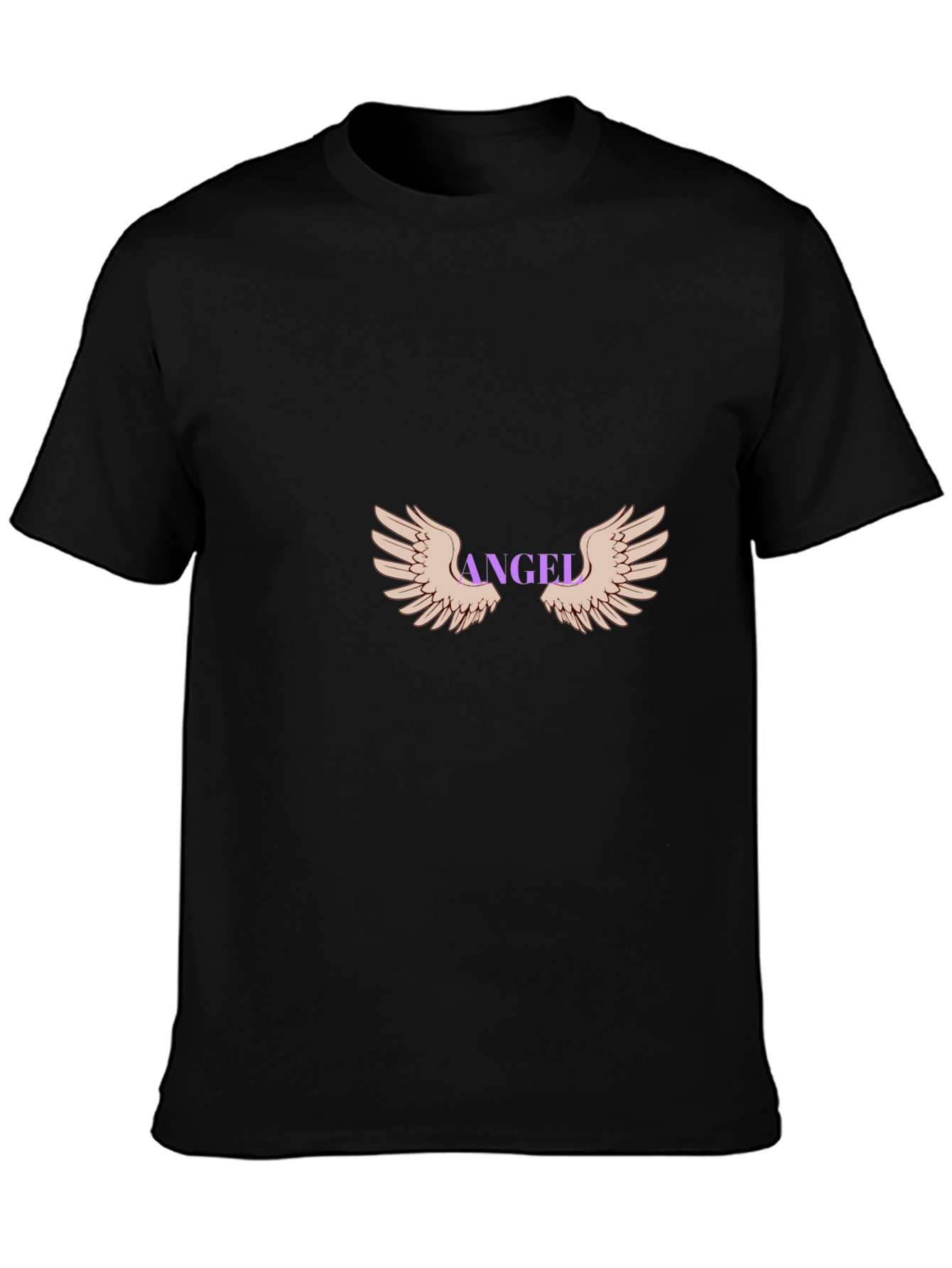 Angel Wings Graphic Black Tee
