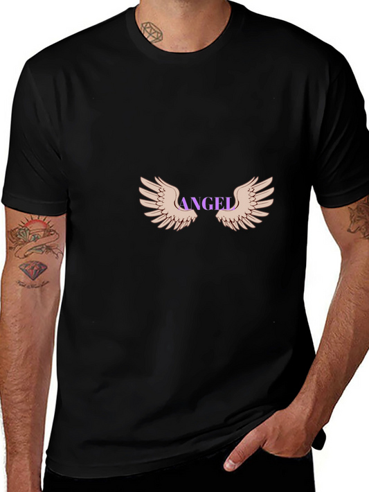 Angel Wings Graphic Black Tee