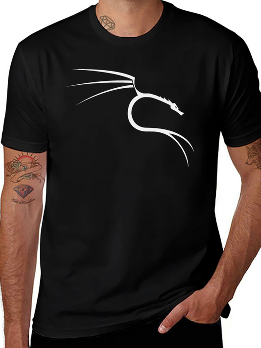 Black T-Shirt with Kali Linux Dragon Logo