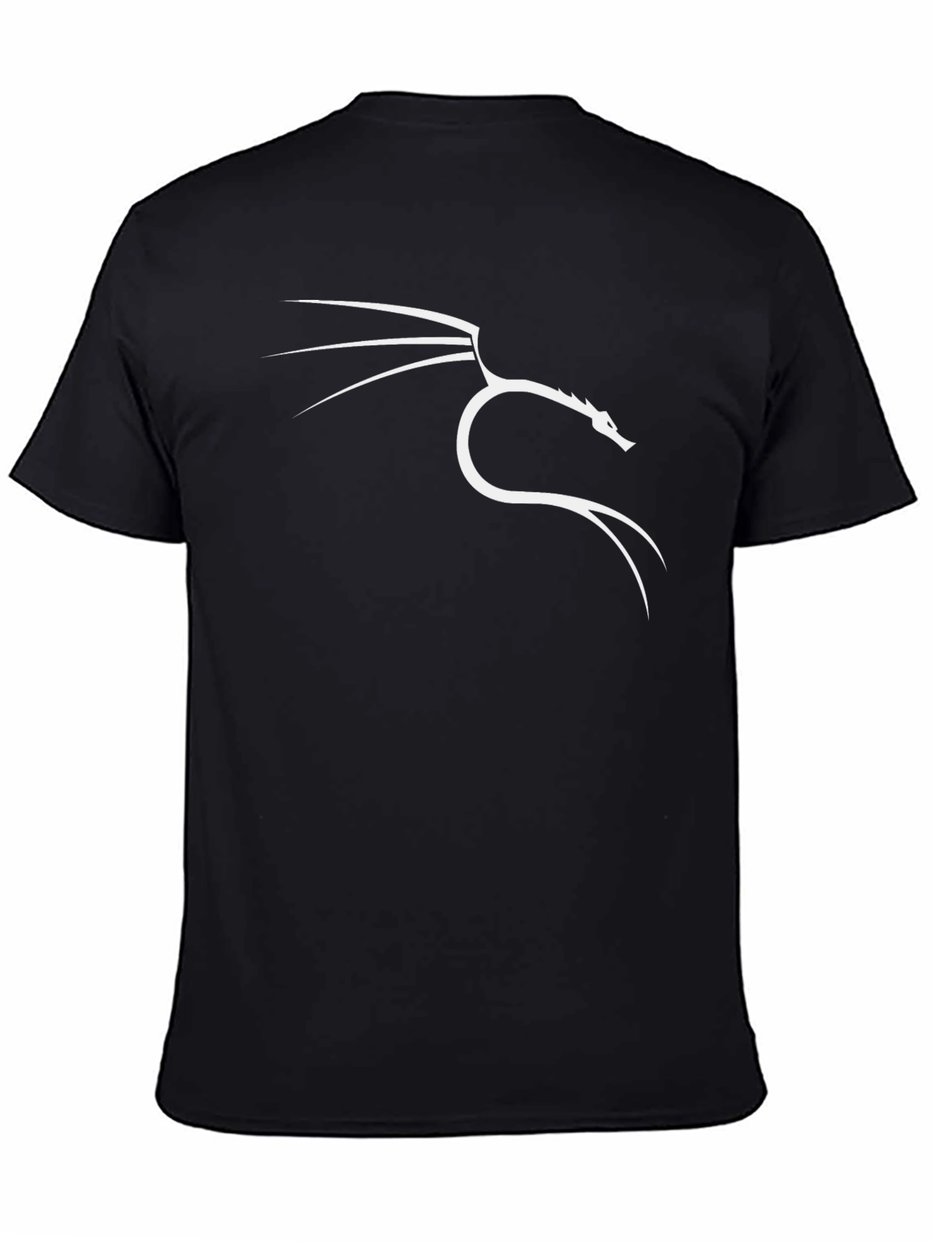 Black T-Shirt with Kali Linux Dragon Logo