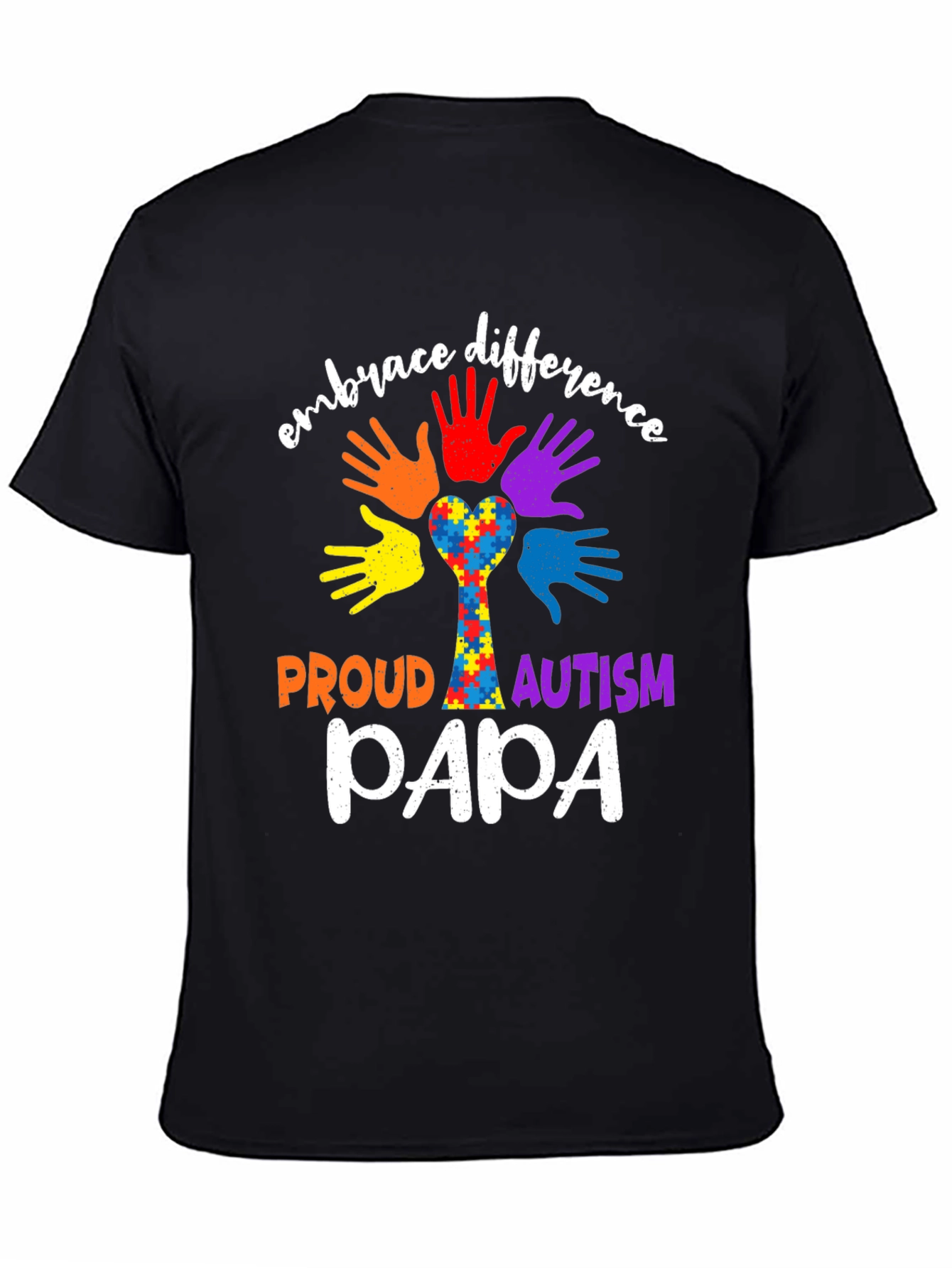 Proud Autism Papa Embrace Difference T-Shirt