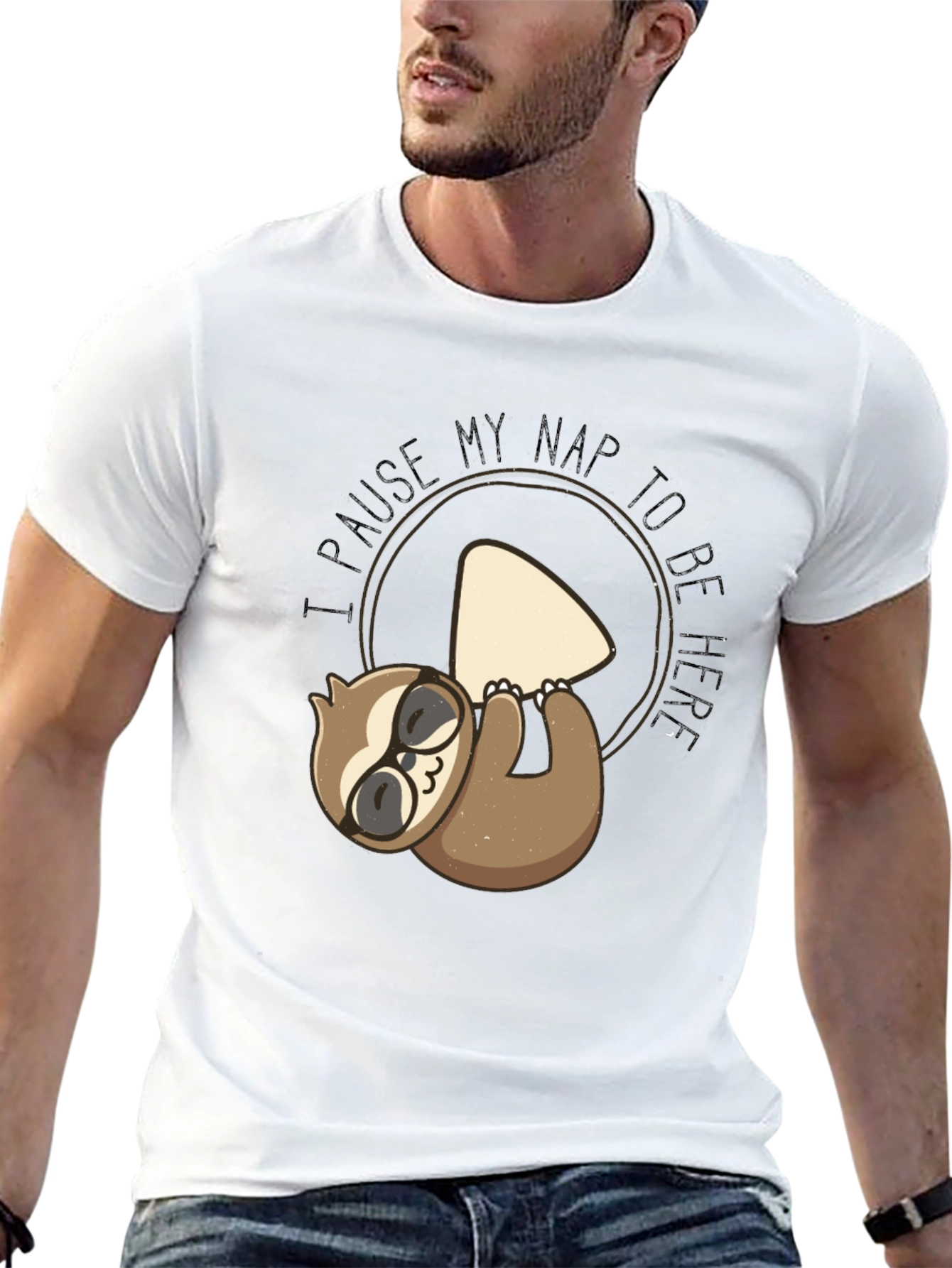 Funny Sloth Nap T-Shirt - Pause My Nap