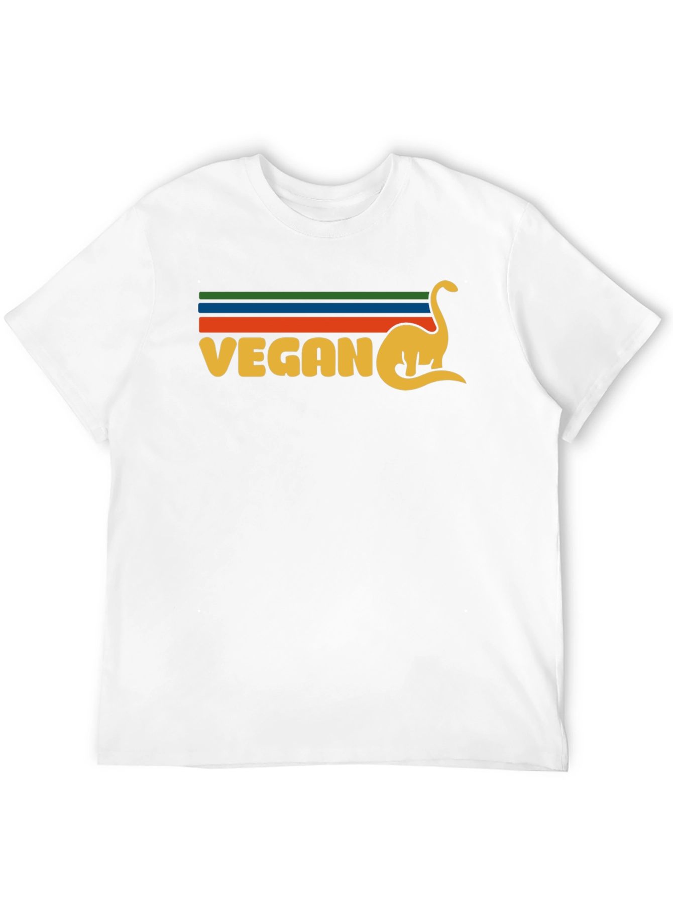 Vegan Dinosaur Graphic T-Shirt Retro Design