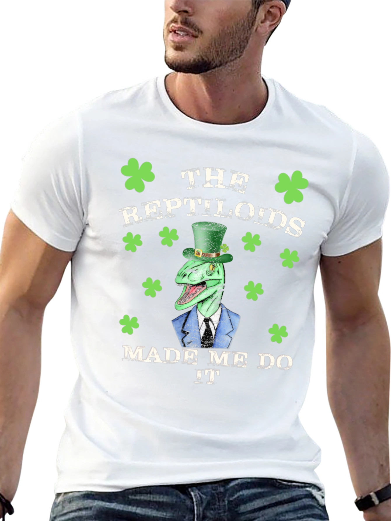 Reptiloids St Patricks Day Graphic T-Shirt