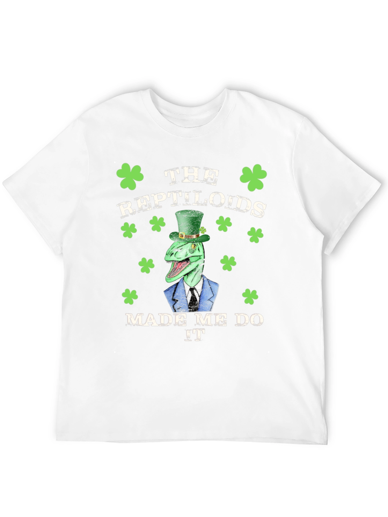 Reptiloids St Patricks Day Graphic T-Shirt