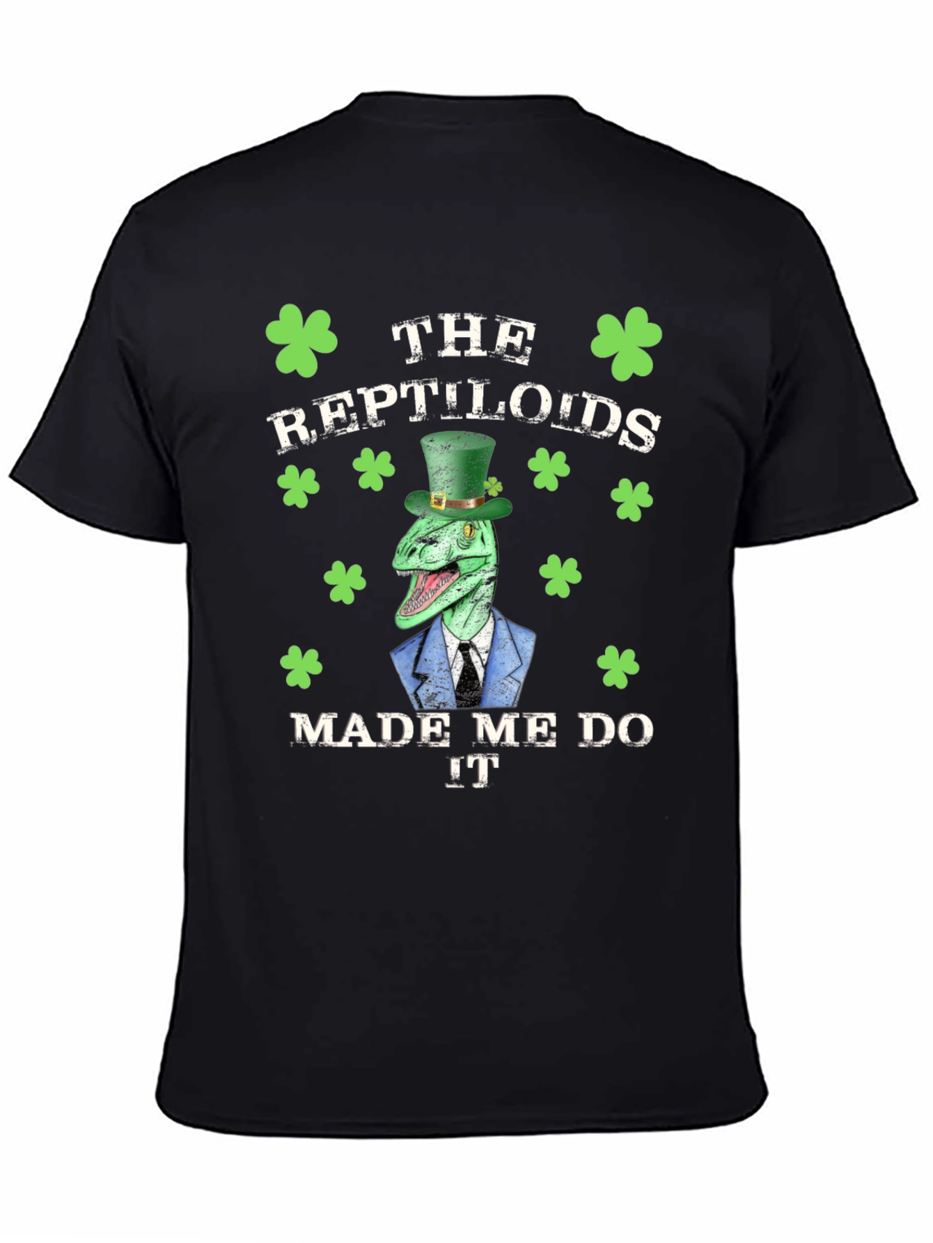 Reptiloids St Patricks Day Graphic T-Shirt