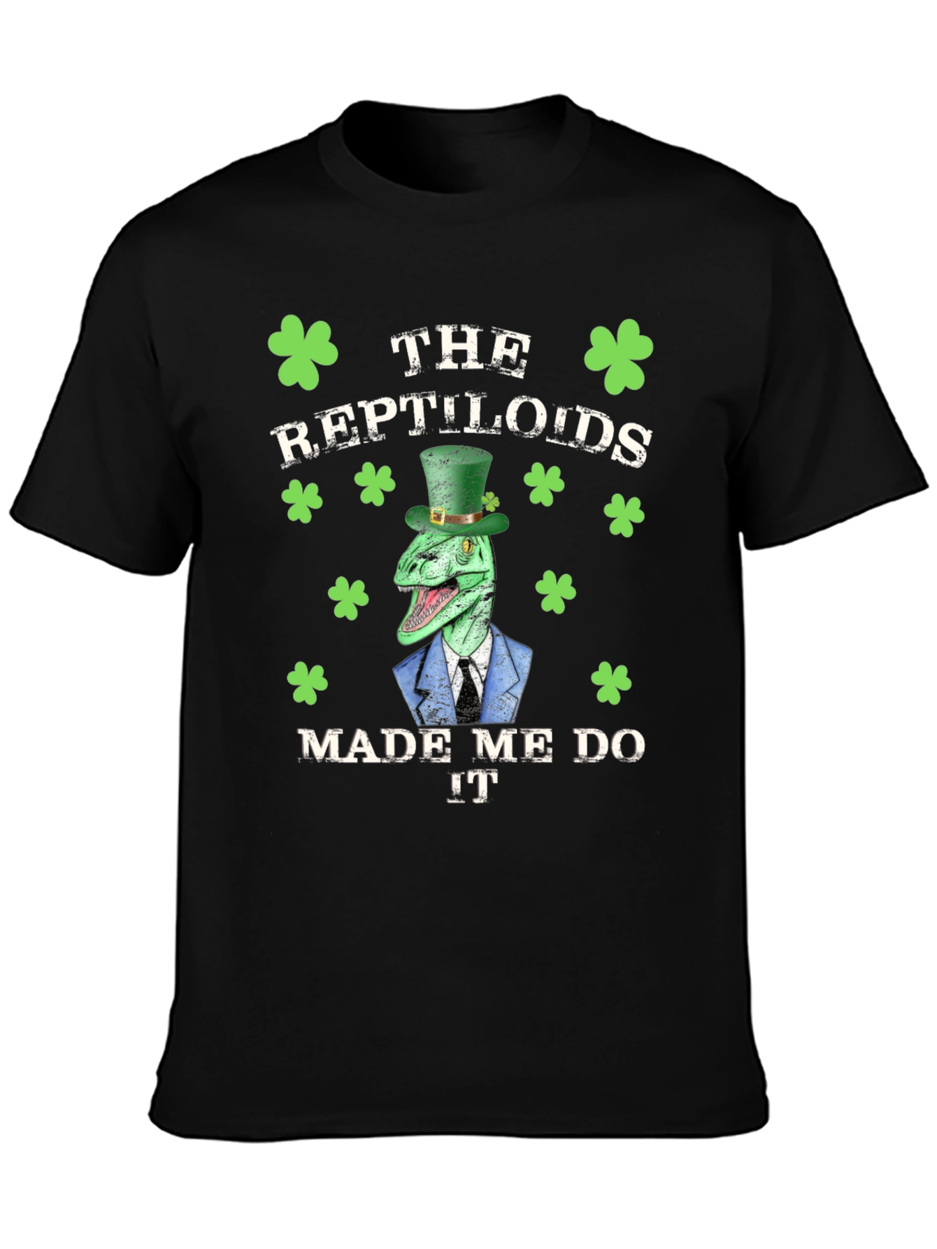 Reptiloids St Patricks Day Graphic T-Shirt