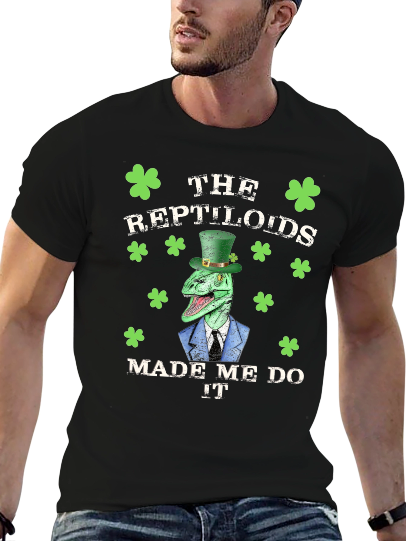 Reptiloids St Patricks Day Graphic T-Shirt