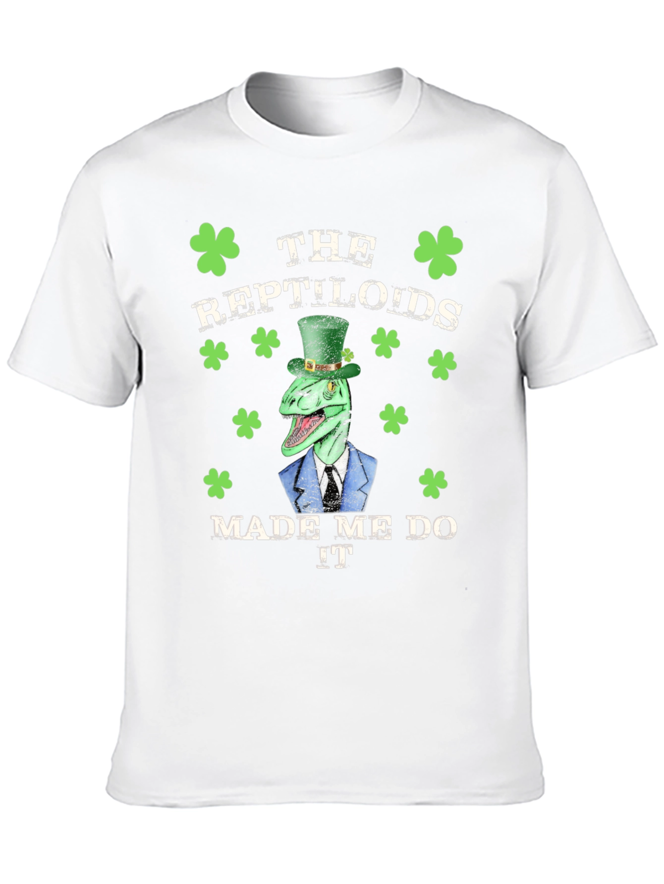 Reptiloids St Patricks Day Graphic T-Shirt
