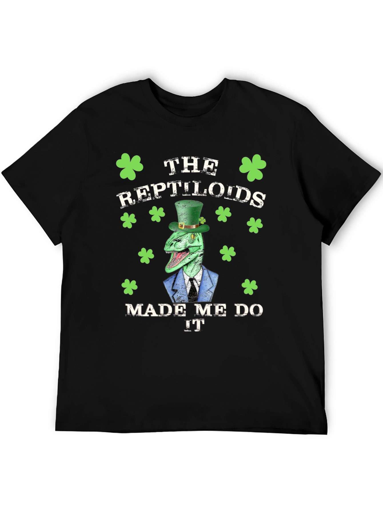 Reptiloids St Patricks Day Graphic T-Shirt