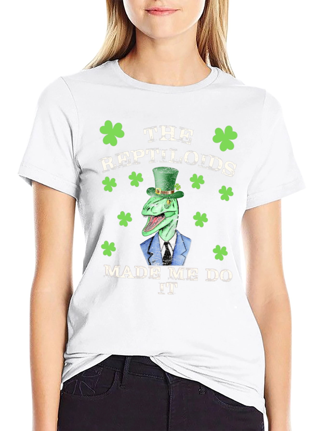 Reptiloids St Patricks Day Graphic T-Shirt