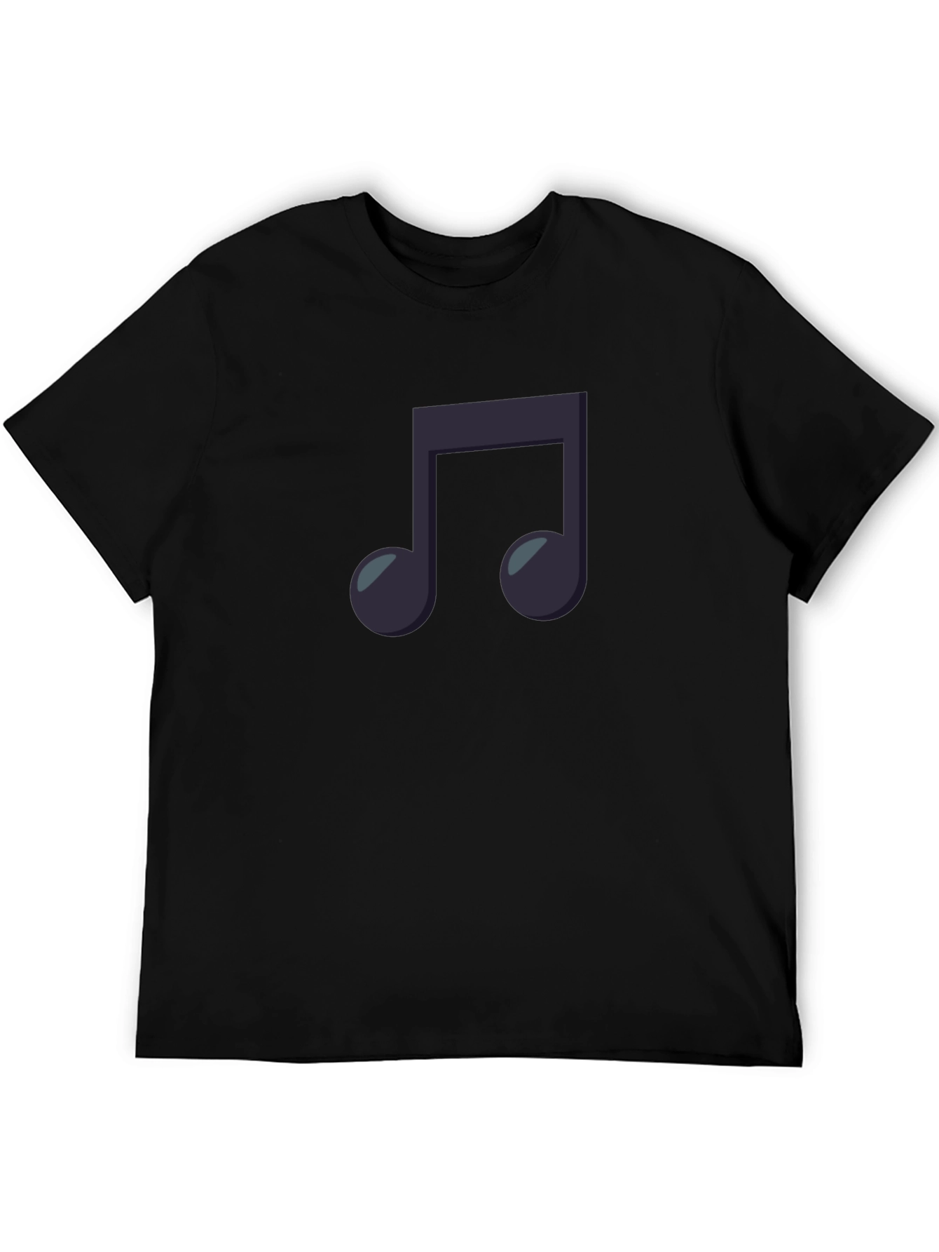 Musical Note Graphic Black T-Shirt