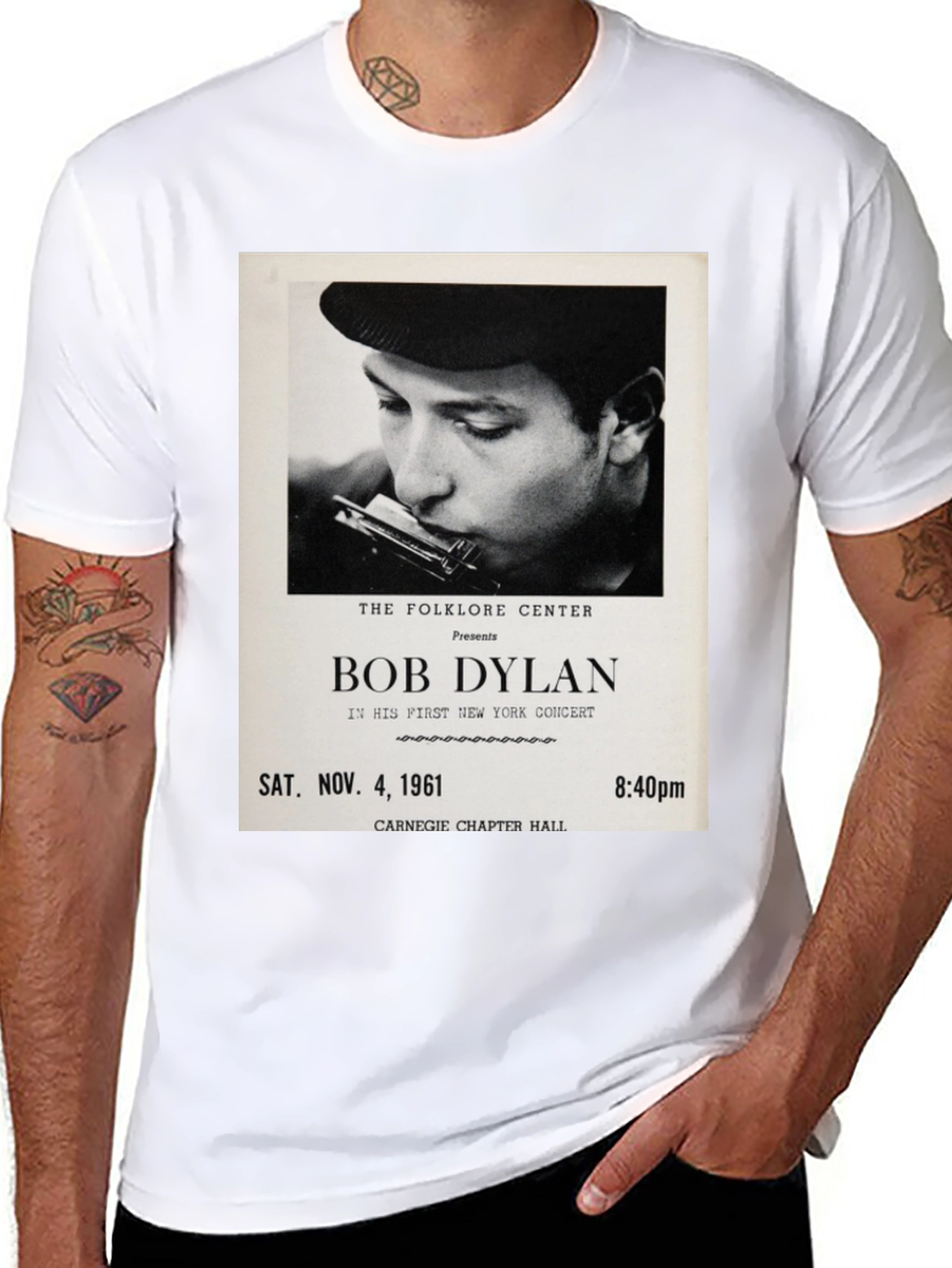 Bob Dylan Concert Tee - Sat. Nov. 4 1961