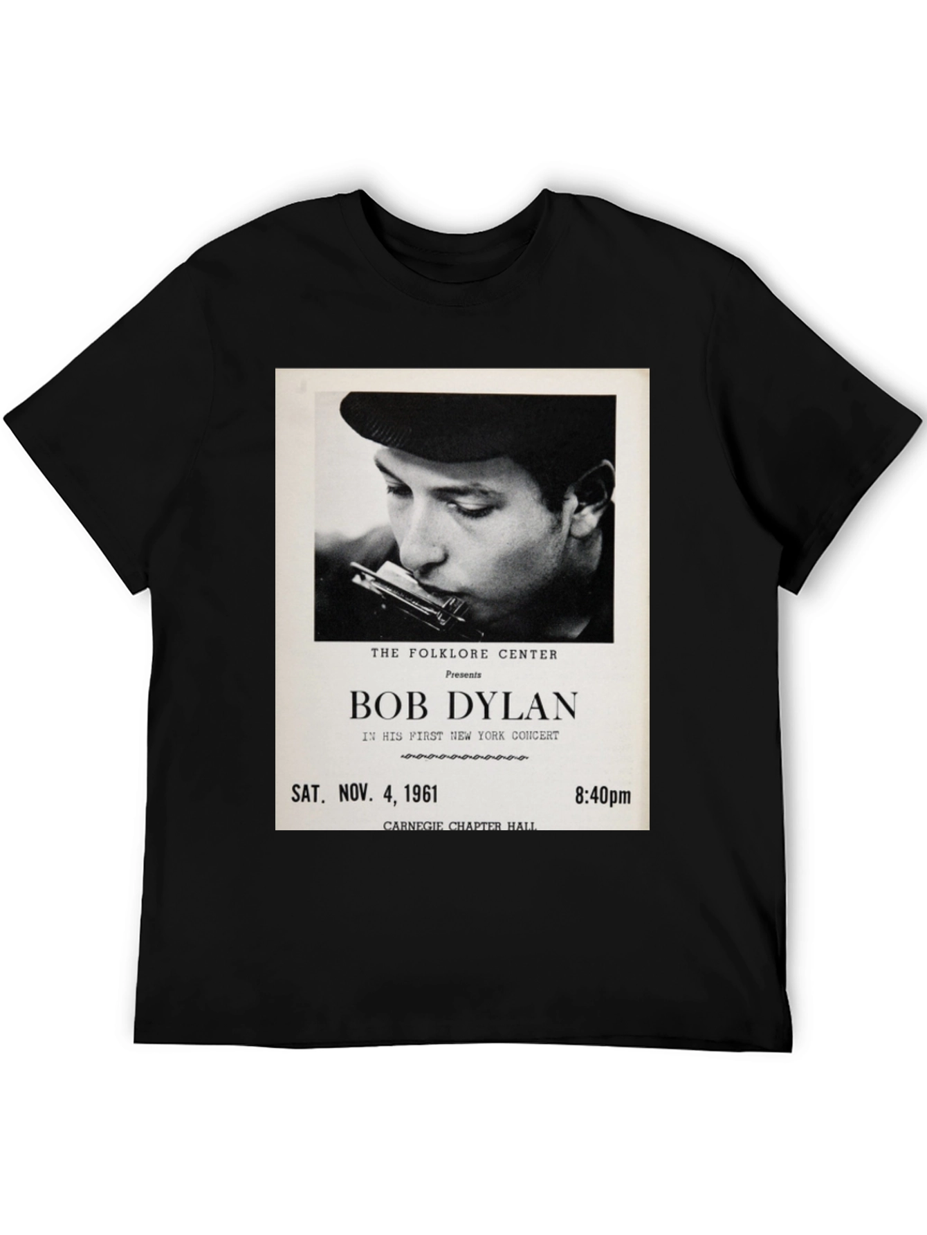 Bob Dylan Concert Tee - Sat. Nov. 4 1961