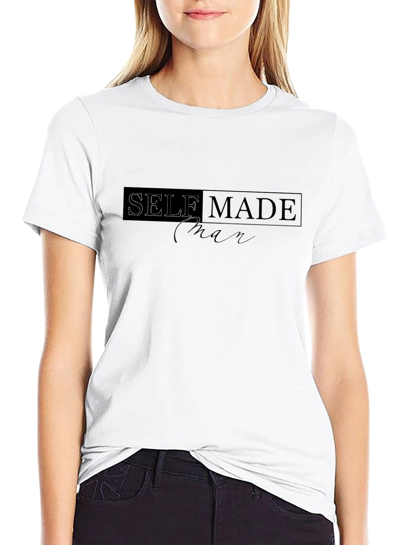 Self Made Man Black Graphic T-Shirt