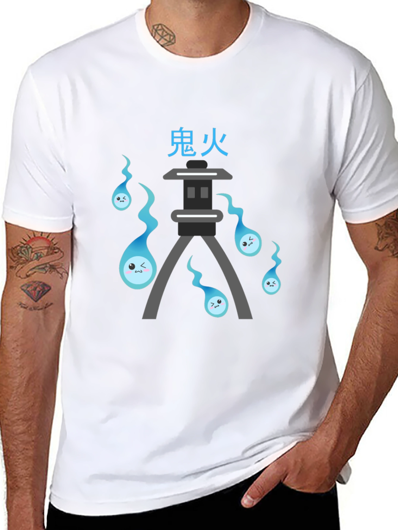 Oni Fire Anime T-Shirt - Unique Japanese Design