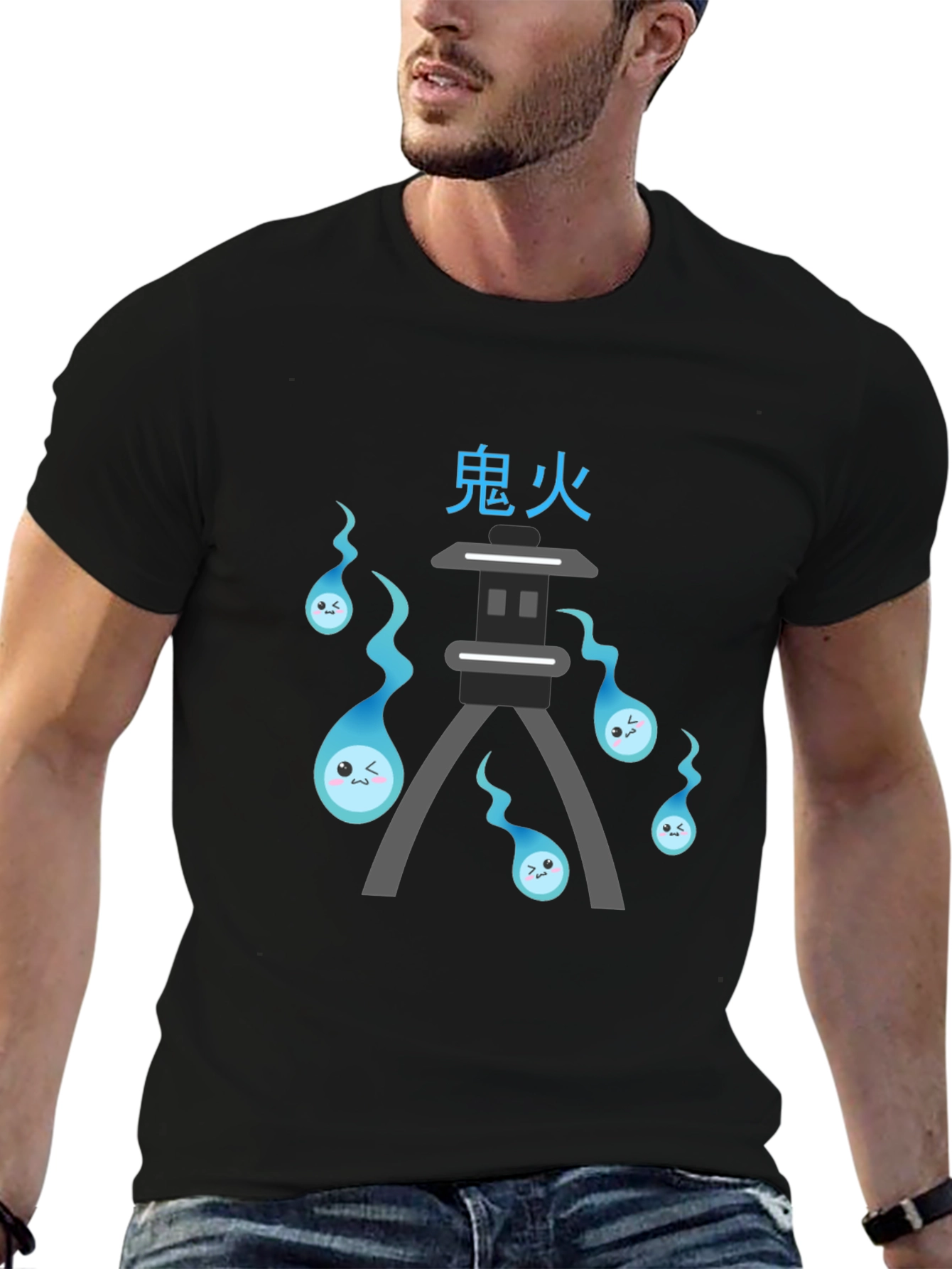Oni Fire Anime T-Shirt - Unique Japanese Design
