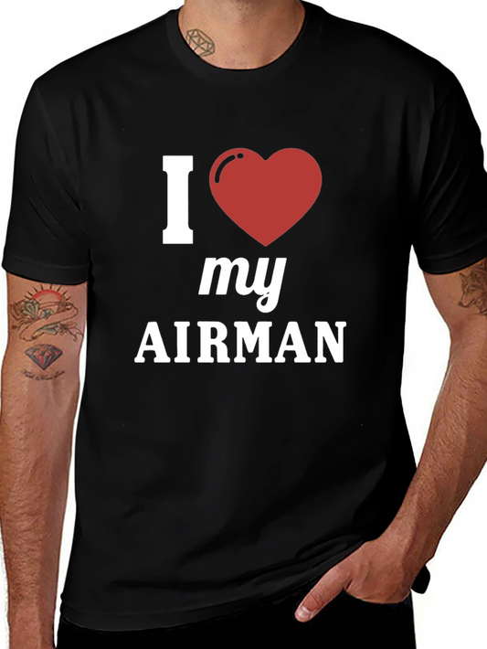 I Love My Airman Graphic Tee - Heart Design