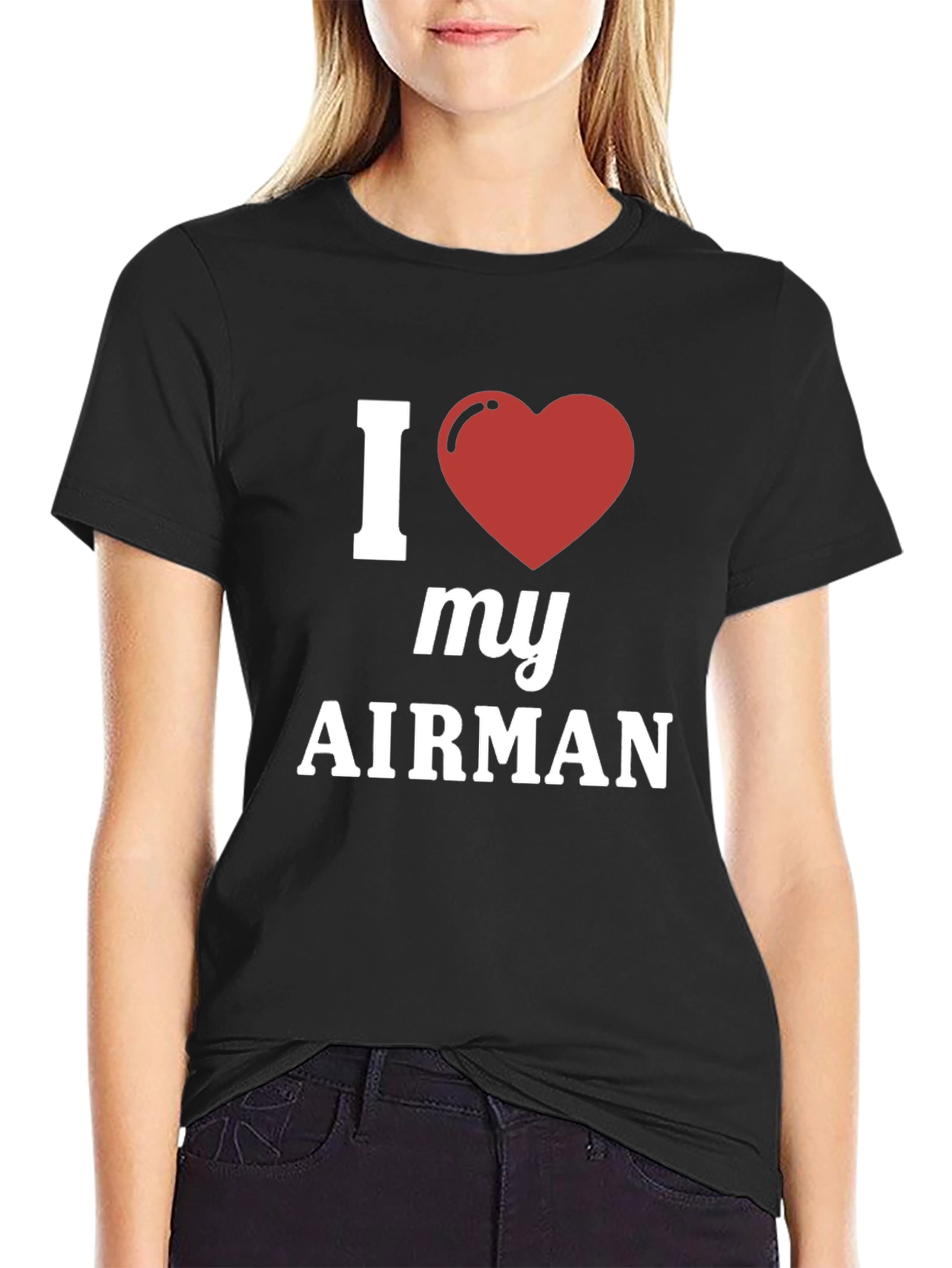 I Love My Airman Graphic Tee - Heart Design