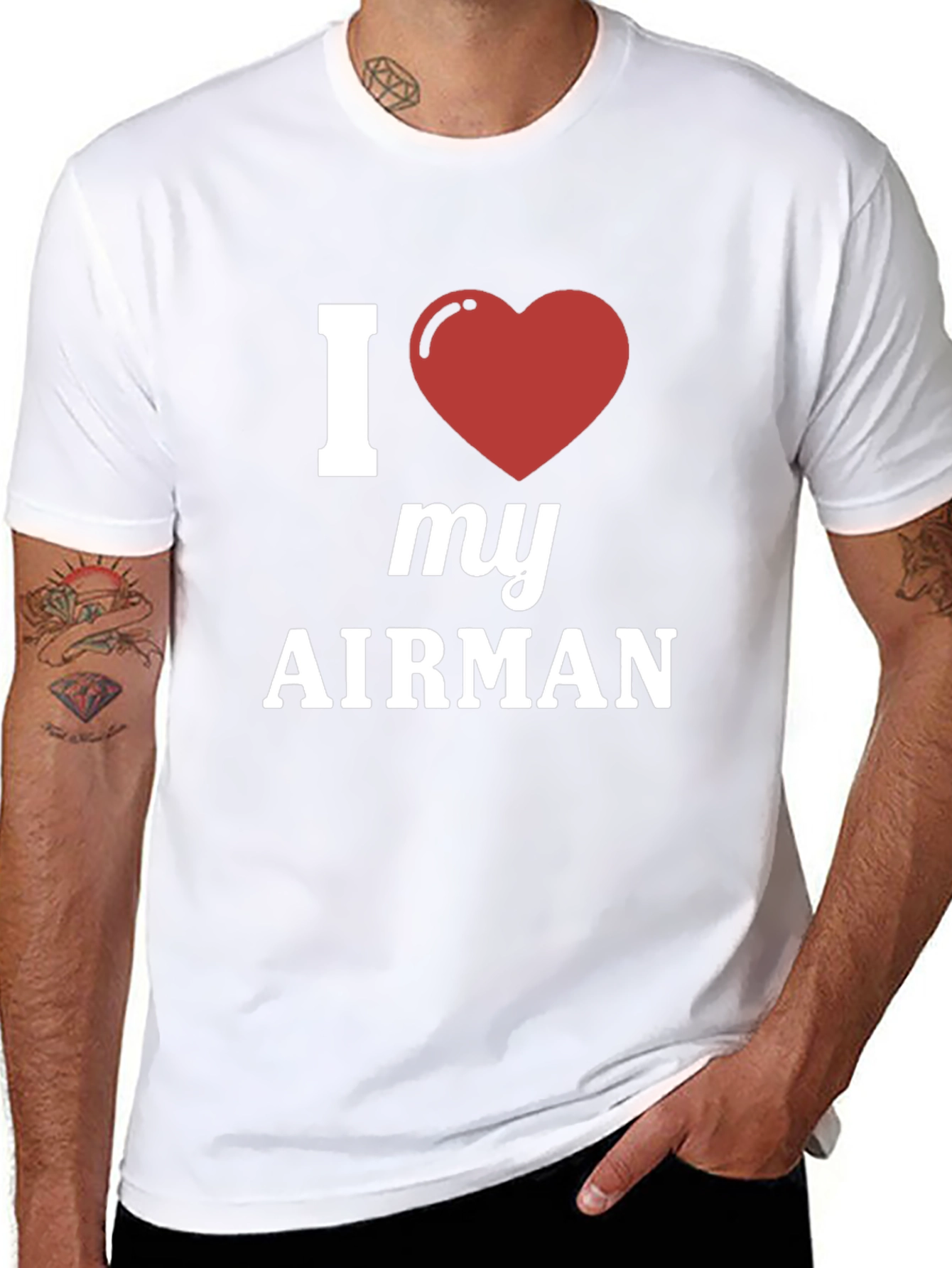 I Love My Airman Graphic Tee - Heart Design