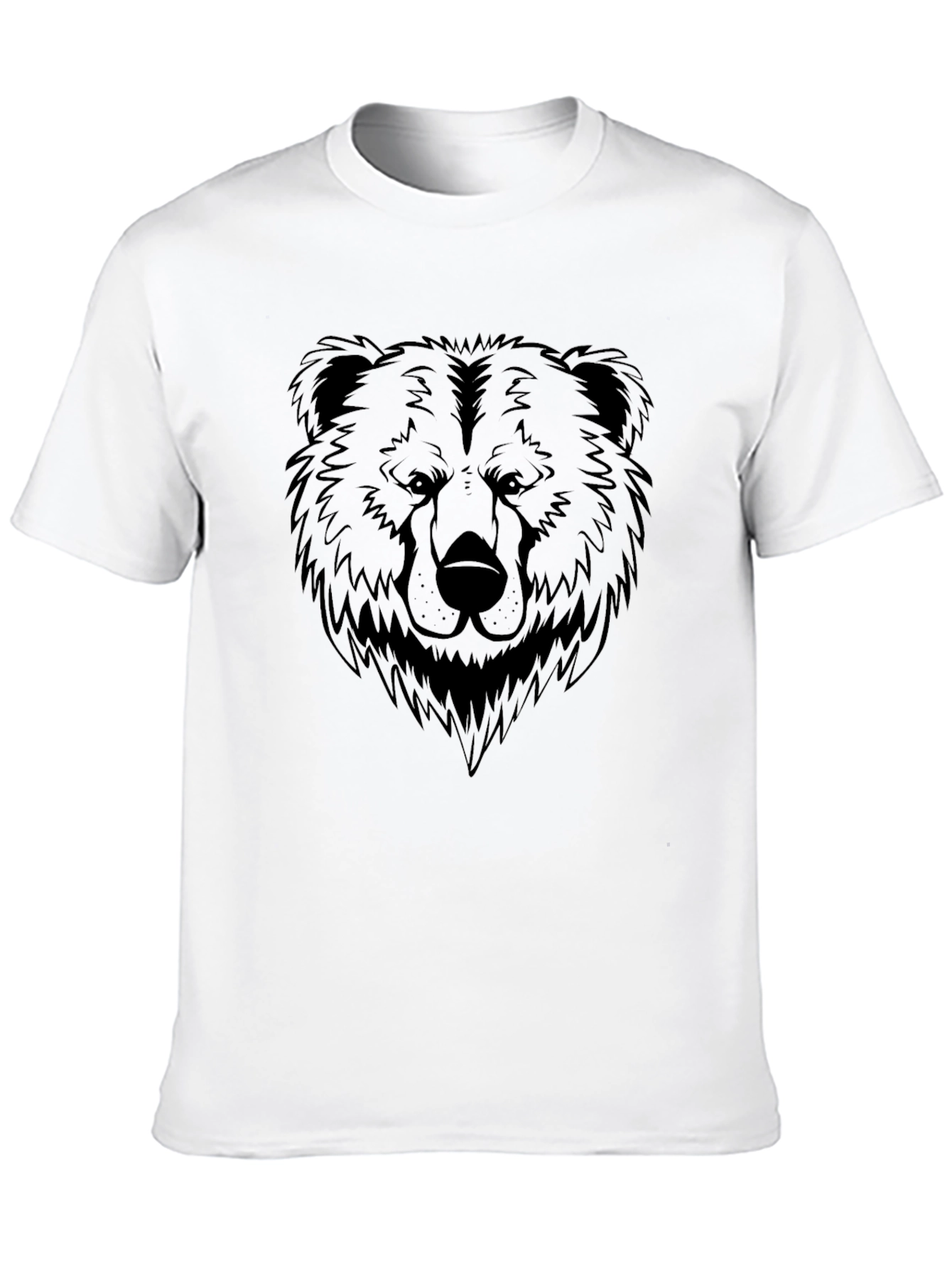 Black Bear Graphic Tee - Stylish Animal Print Shirt