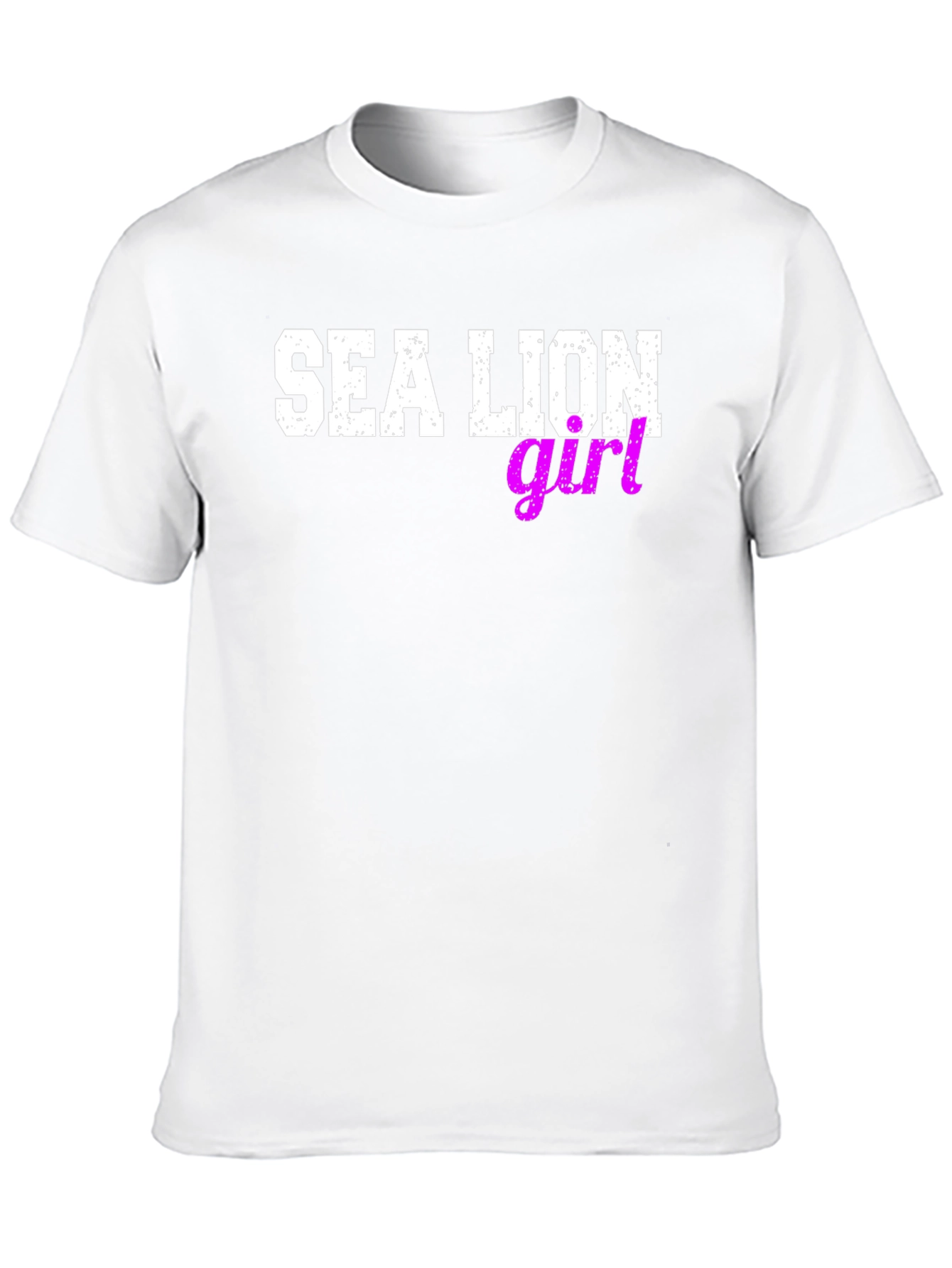 Sea Lion Girl Graphic Tee - Black