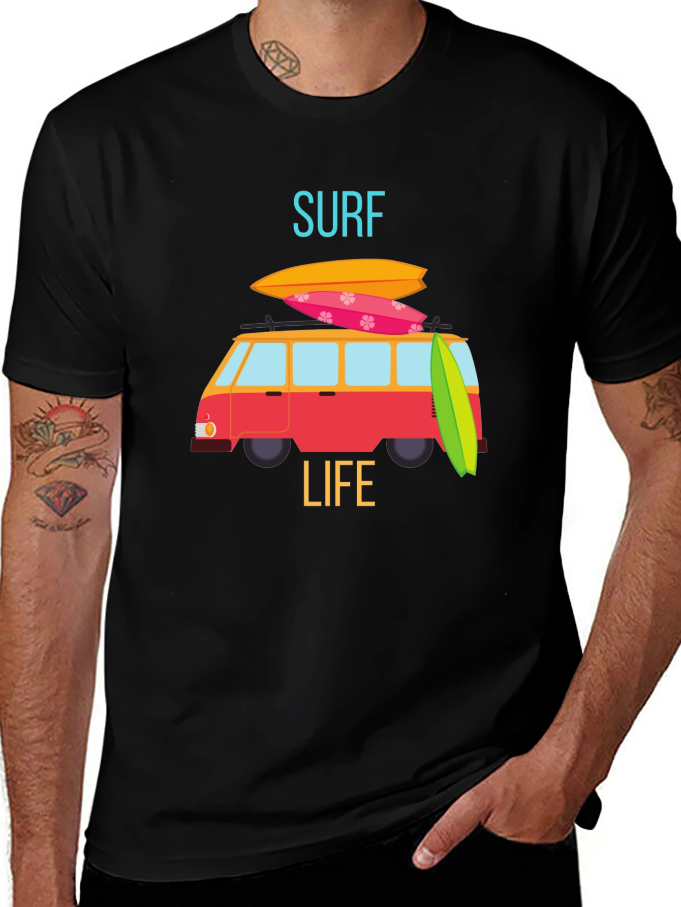 Surf Life Graphic Tee - Beach Van T-Shirt