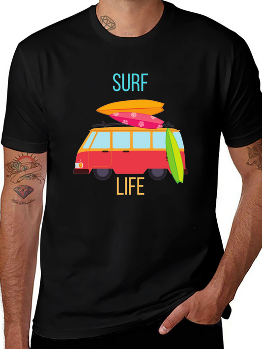 Surf Life Graphic Tee - Beach Van T-Shirt