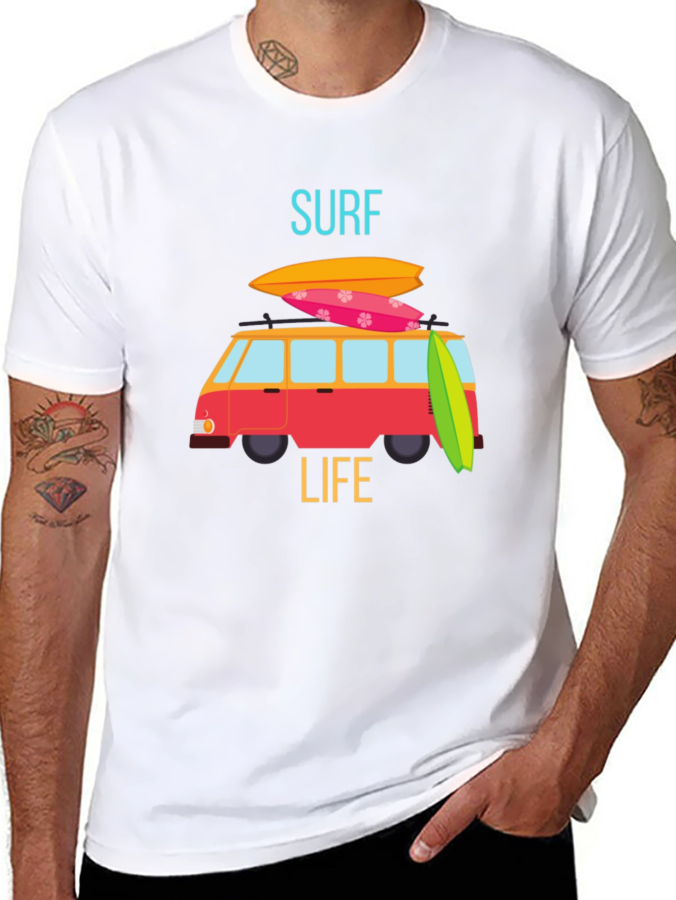 Surf Life Graphic Tee - Beach Van T-Shirt