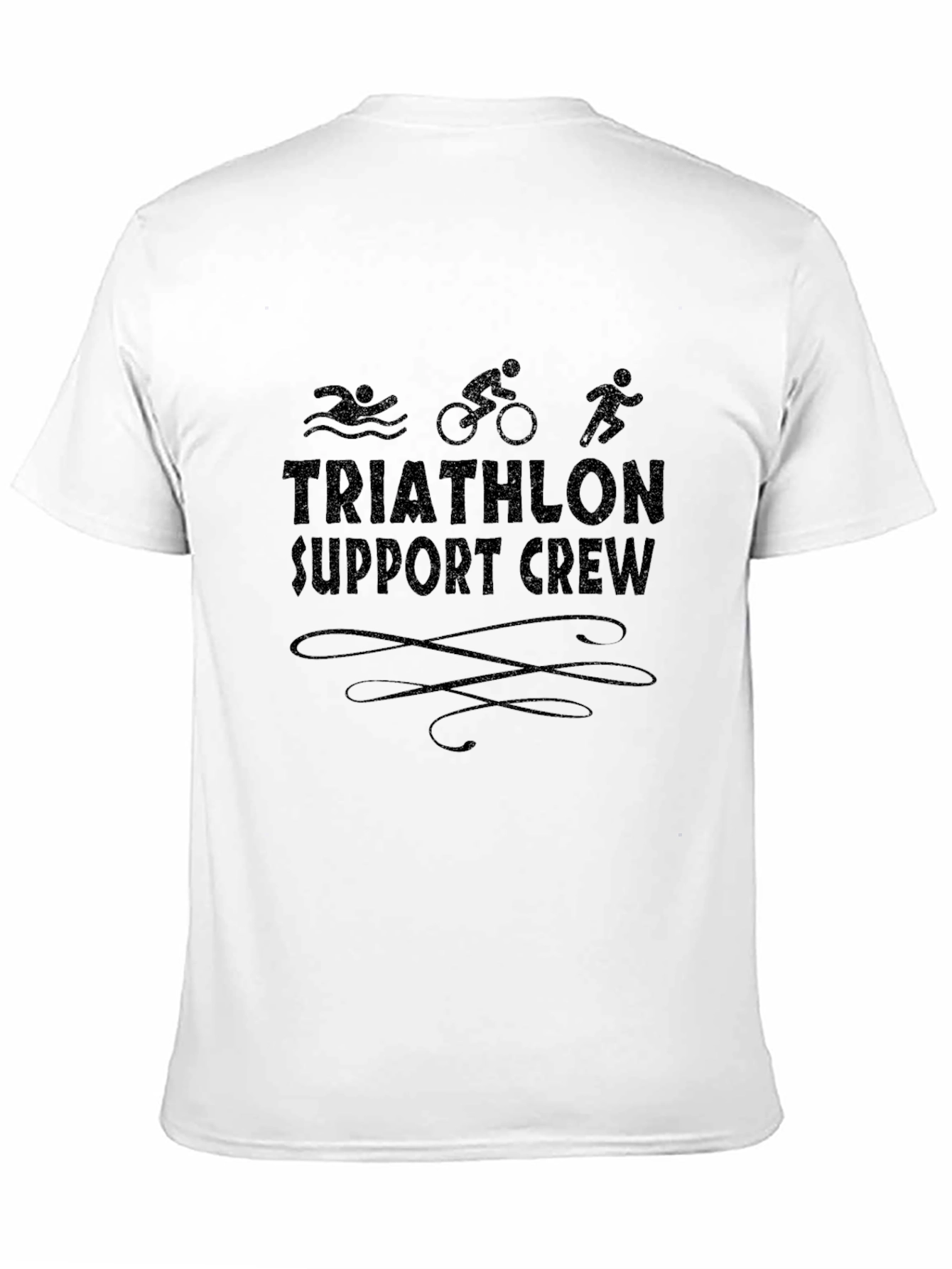 Triathlon Support Crew Black T-Shirt