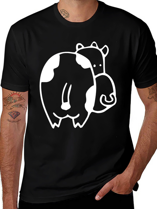 Funny Cow Butt T-Shirt - Black Graphic Tee