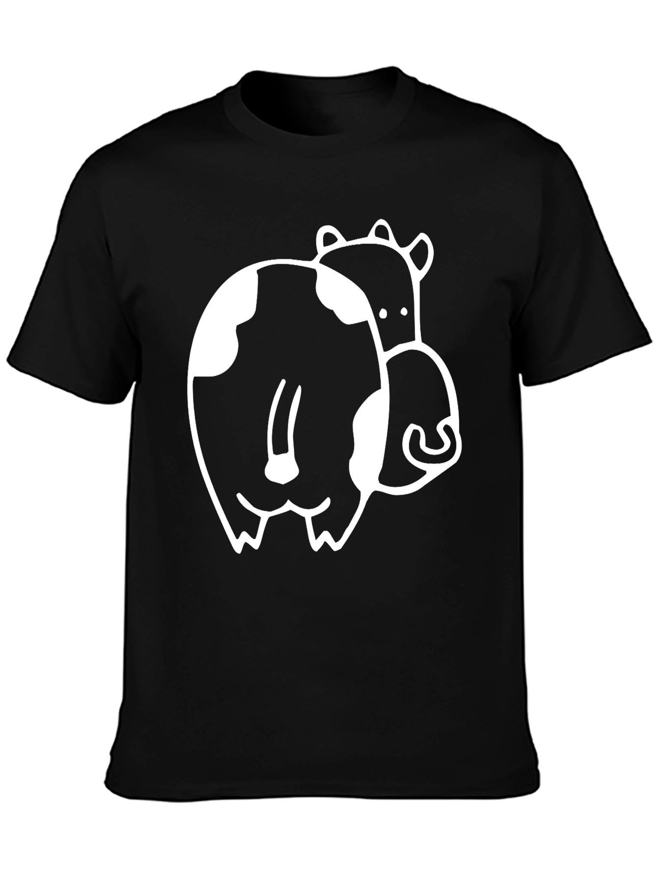 Funny Cow Butt T-Shirt - Black Graphic Tee