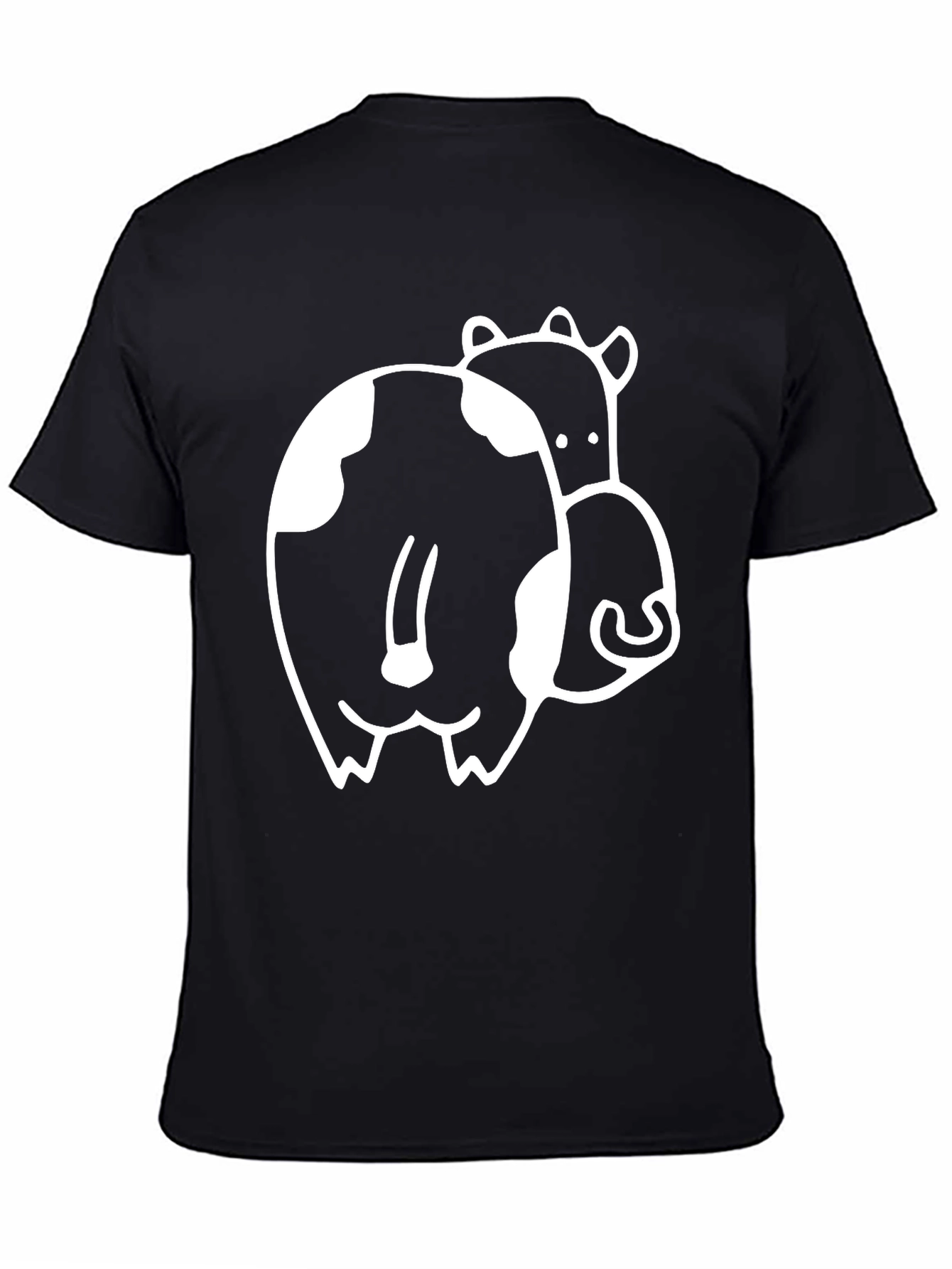 Funny Cow Butt T-Shirt - Black Graphic Tee