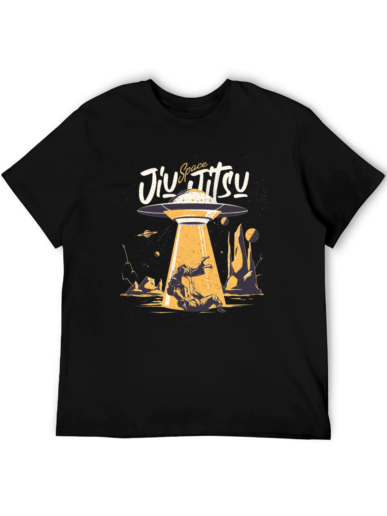 Space Jiu Jitsu Black Graphic Tee