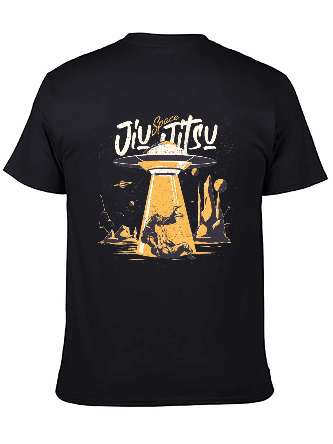 Space Jiu Jitsu Black Graphic Tee