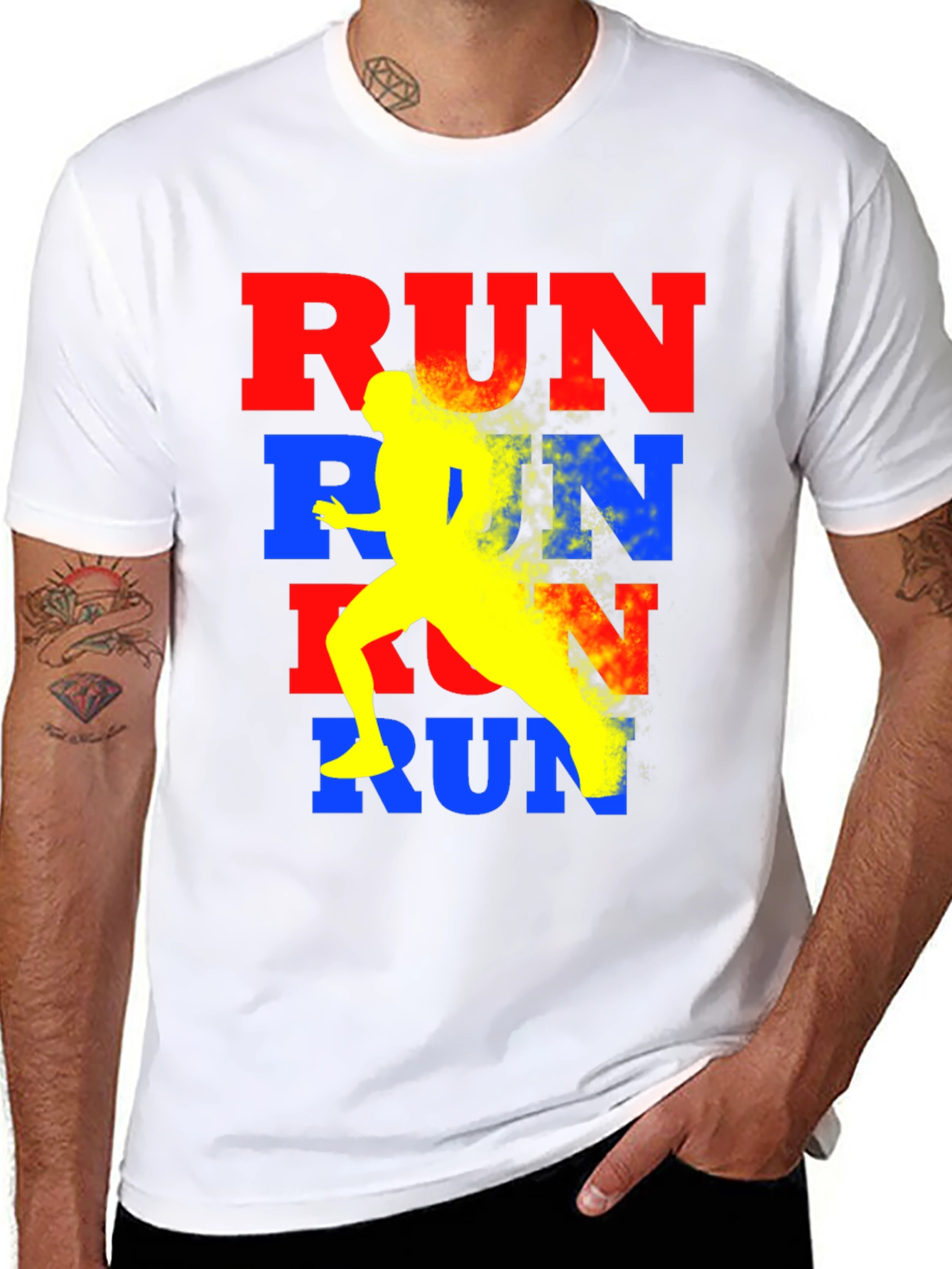 Run Graphic Tee - Athlete Design