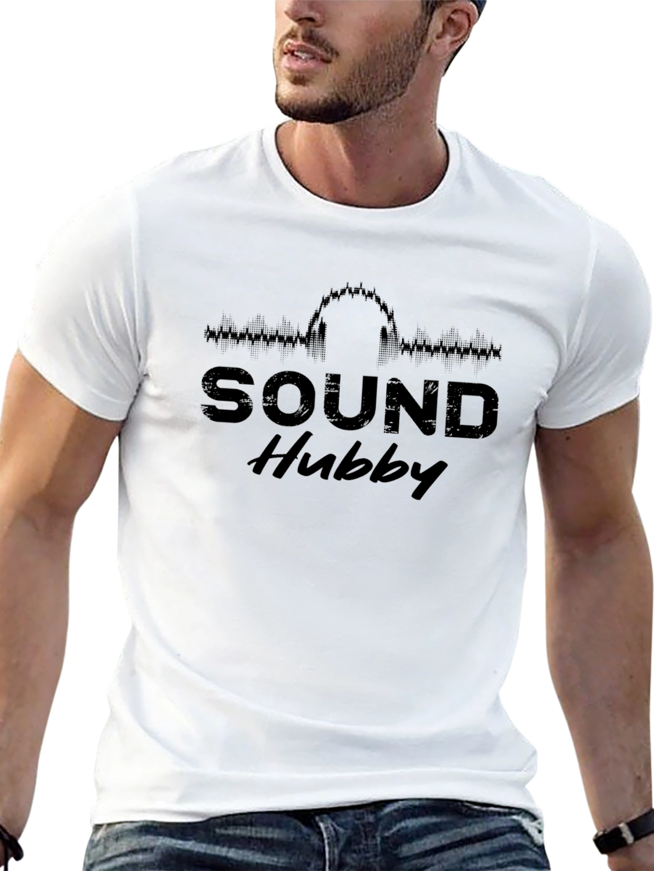 Sound Hubby Black T-Shirt - Music Lover Gift
