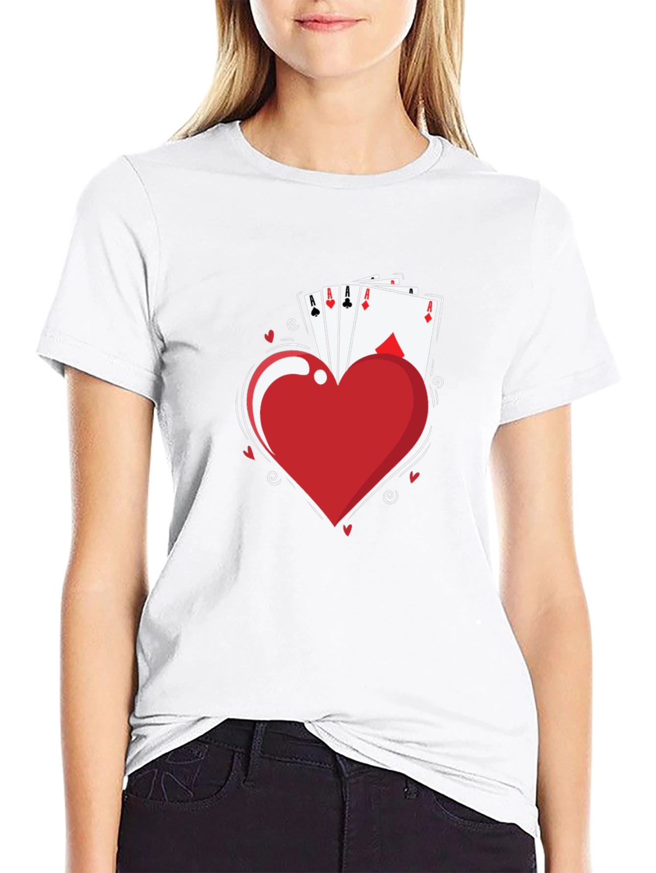 Aces Heart T-Shirt - Lucky Hand Tee