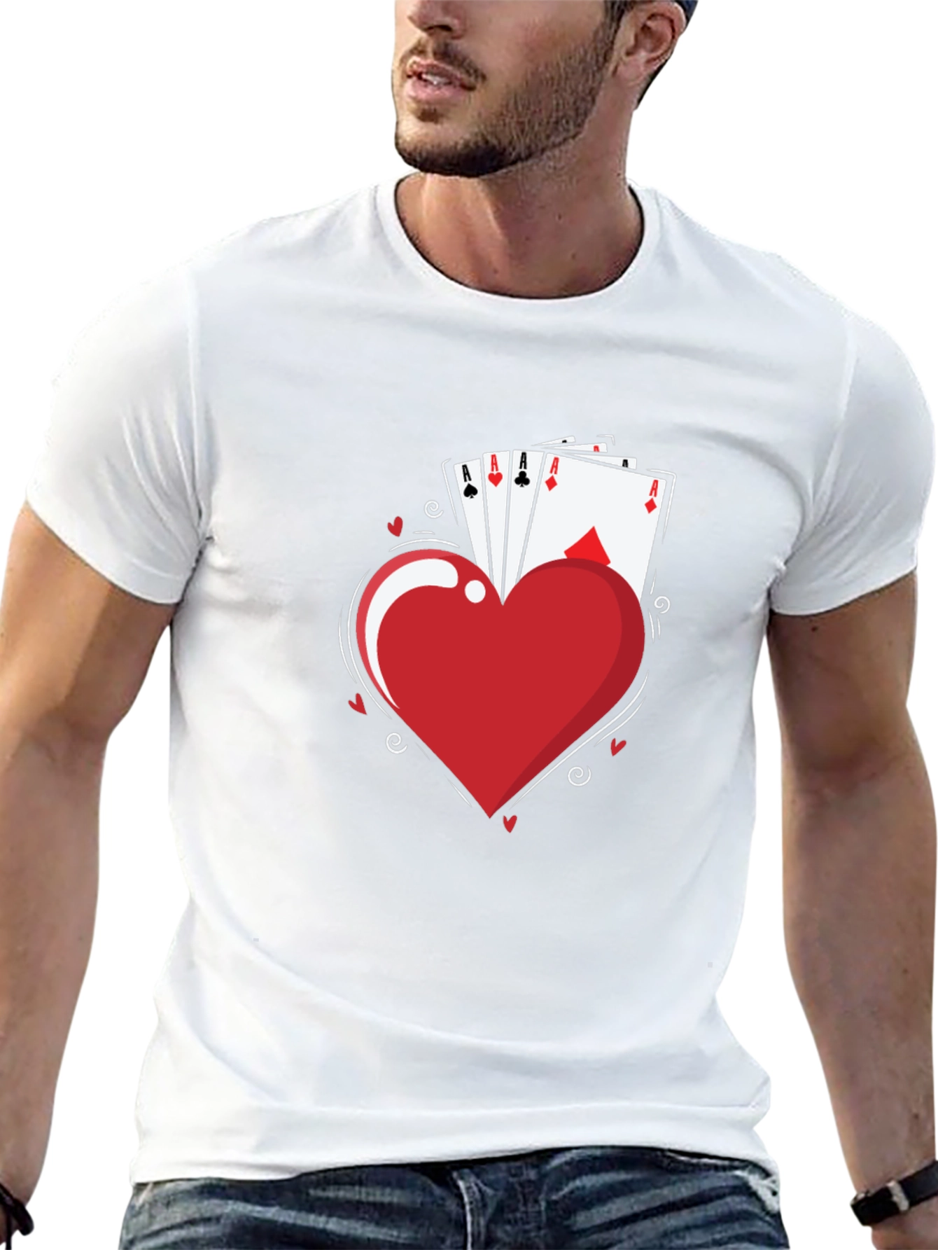 Aces Heart T-Shirt - Lucky Hand Tee