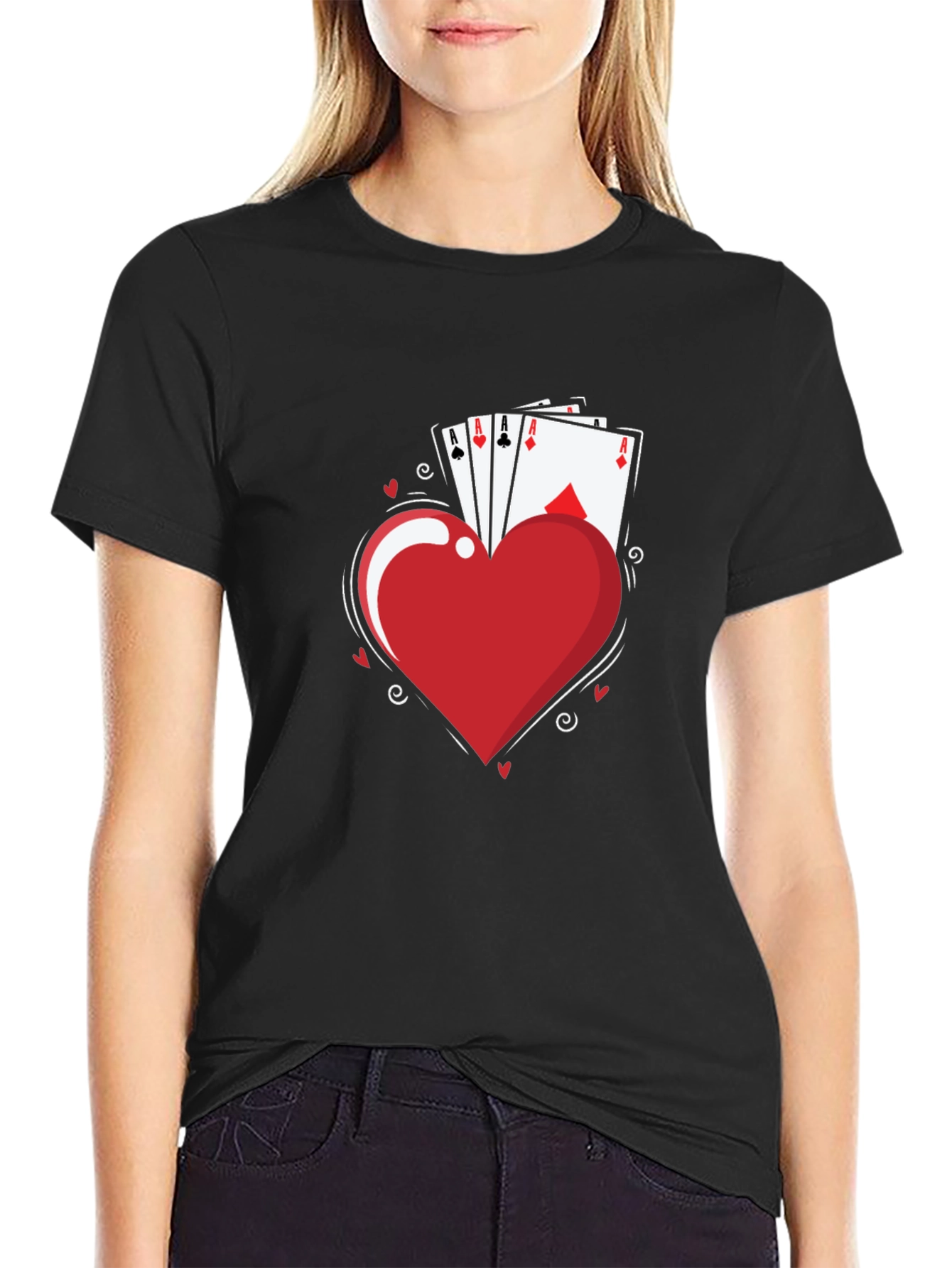 Aces Heart T-Shirt - Lucky Hand Tee