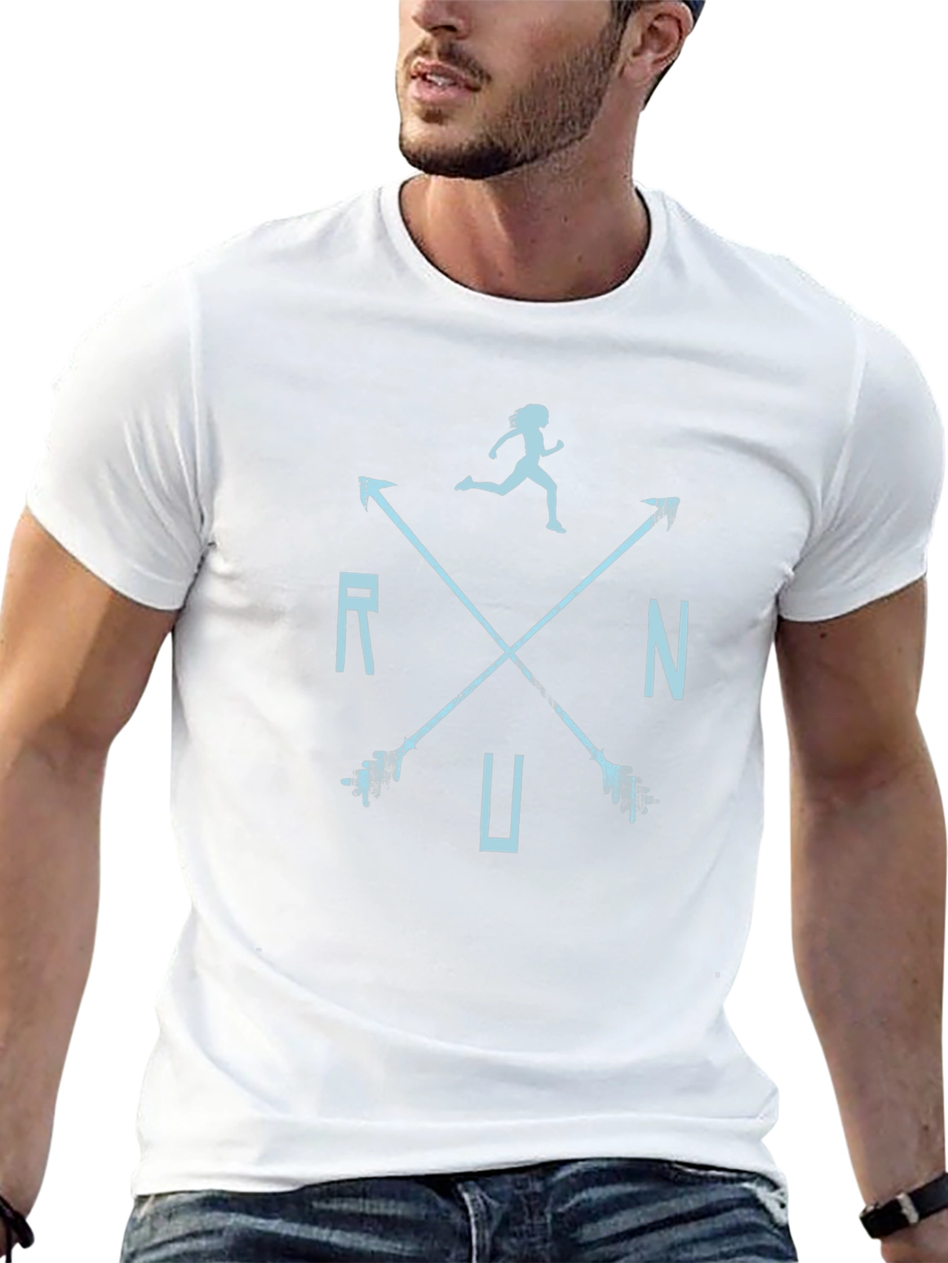 Run Arrow Graphic Tee - Black