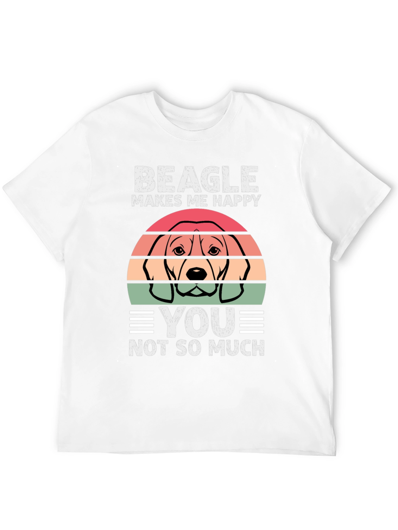 Beagle Makes Me Happy Graphic T-Shirt