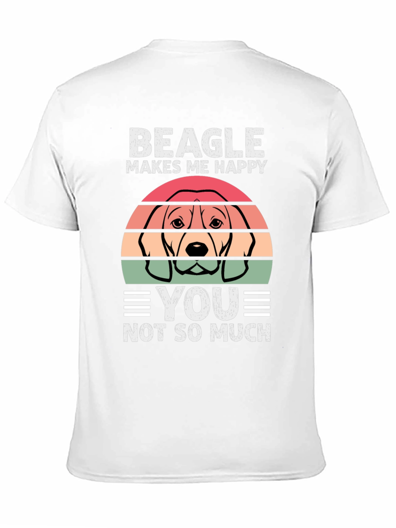 Beagle Makes Me Happy Graphic T-Shirt