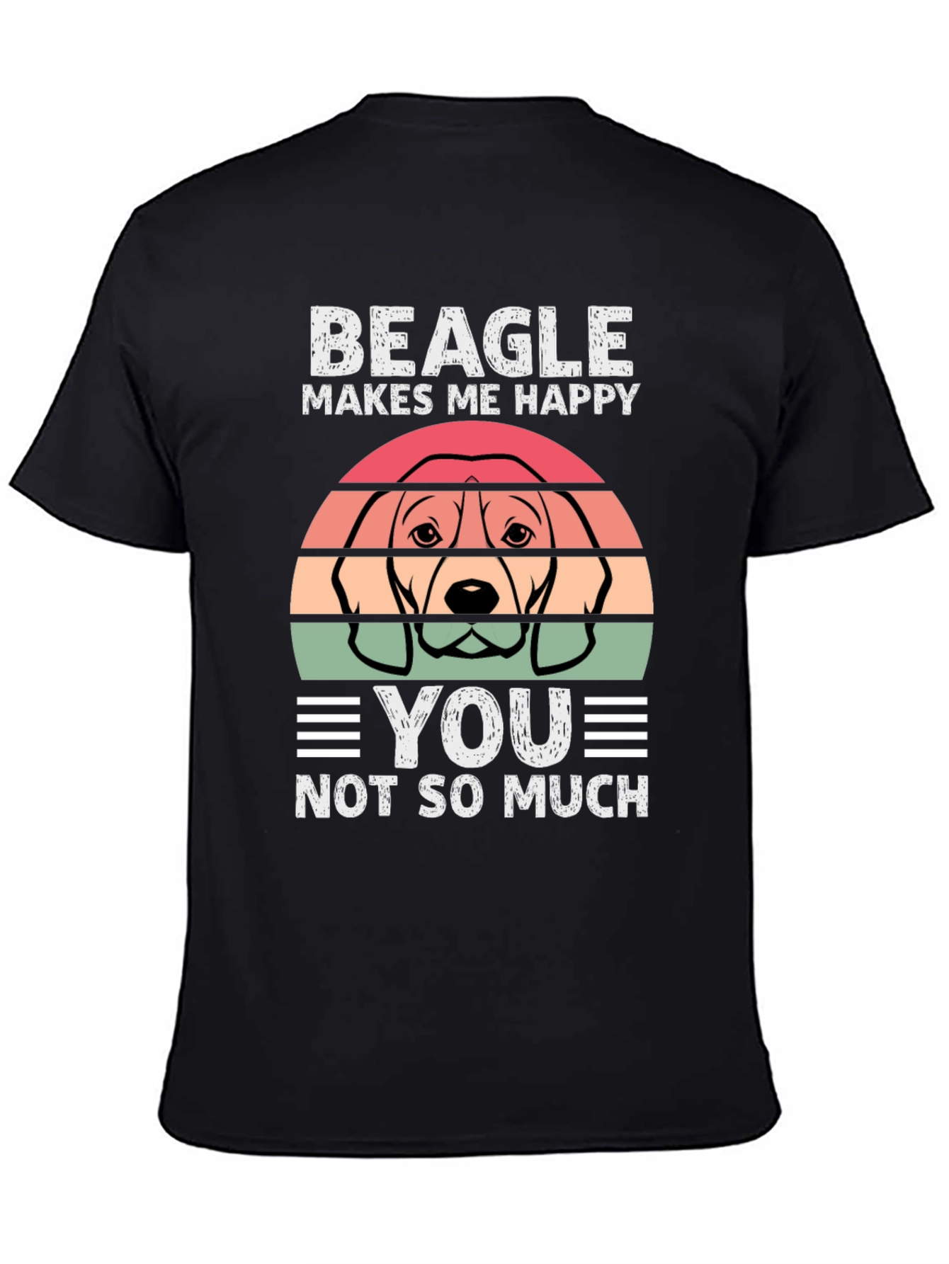 Beagle Makes Me Happy Graphic T-Shirt