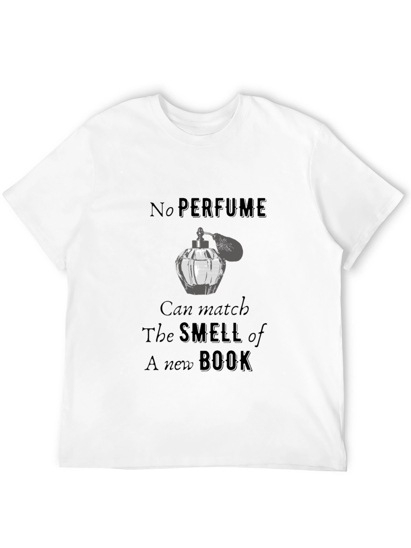 No Perfume New Book T-Shirt Black Cotton Tee