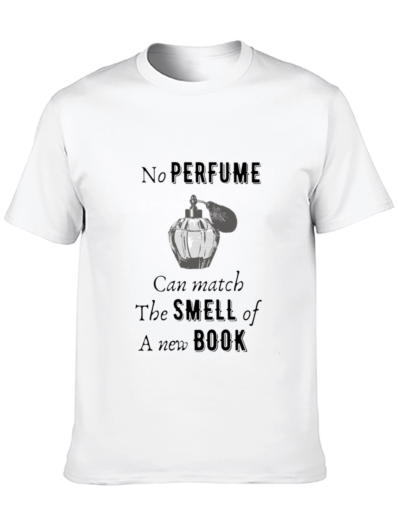 No Perfume New Book T-Shirt Black Cotton Tee