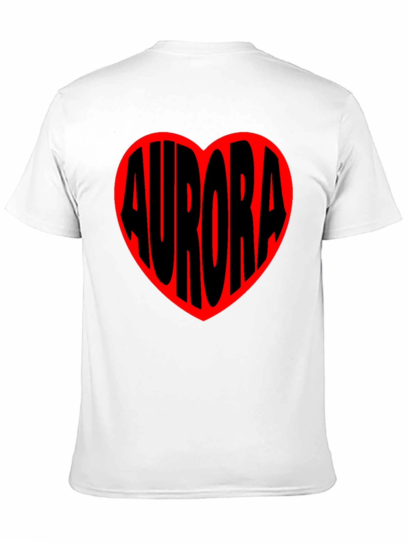 Aurora Heart T-Shirt - Black Crew Neck