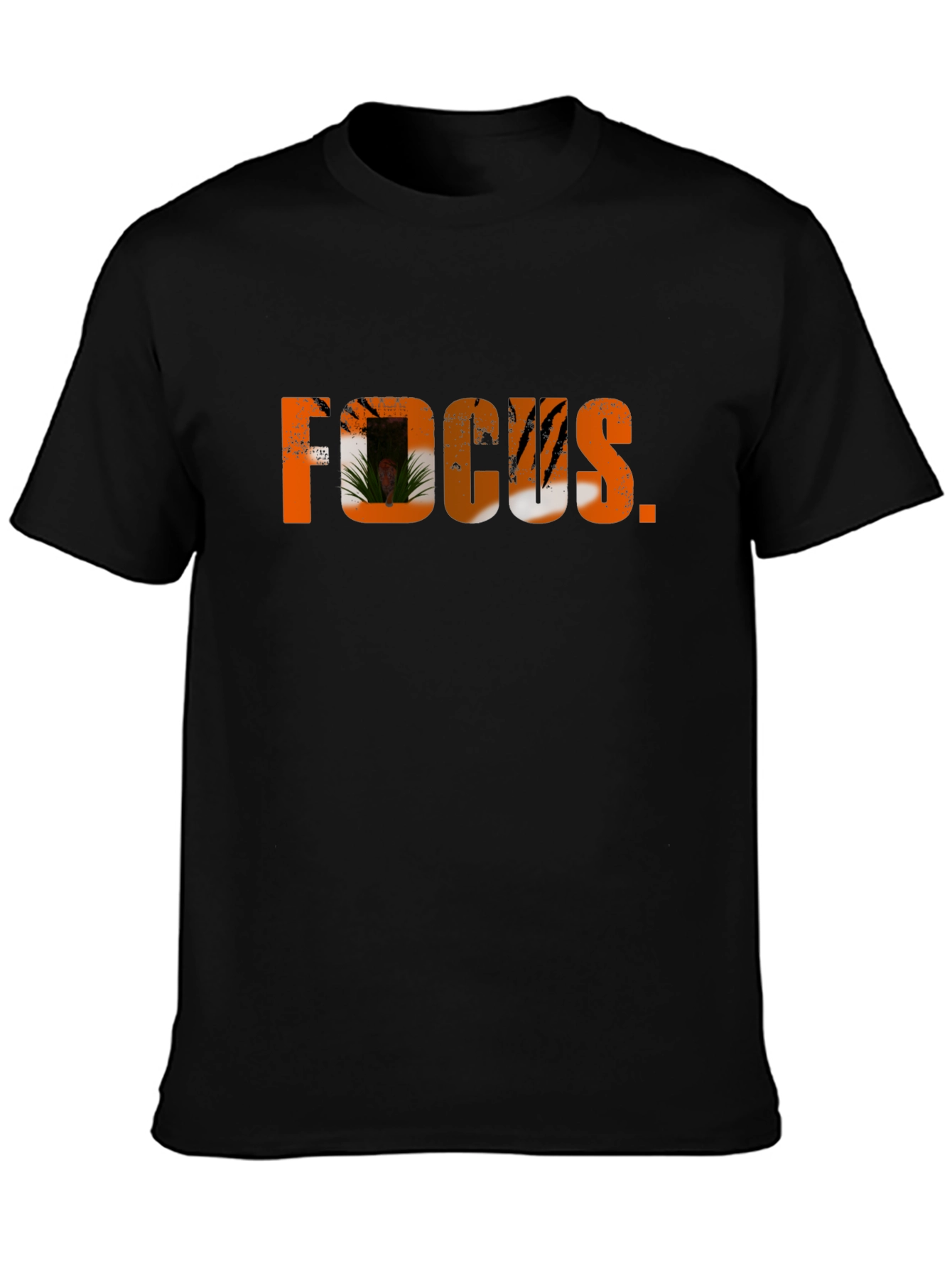 Focus Graphic Tee - Black Crew Neck T-Shirt